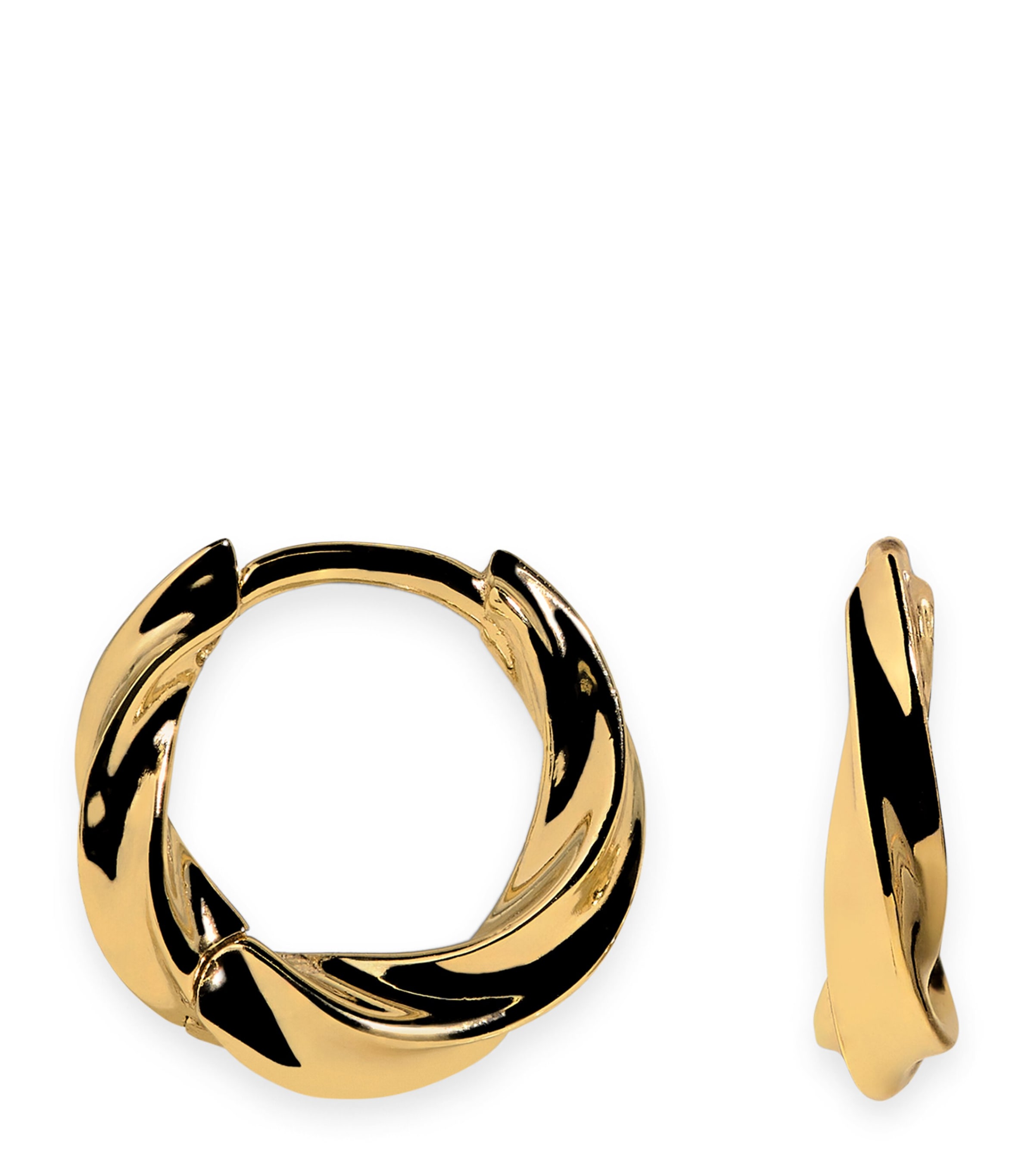 Astrid & Miyu Gold-Plated Cosmic Twist Huggies Gold Image 1