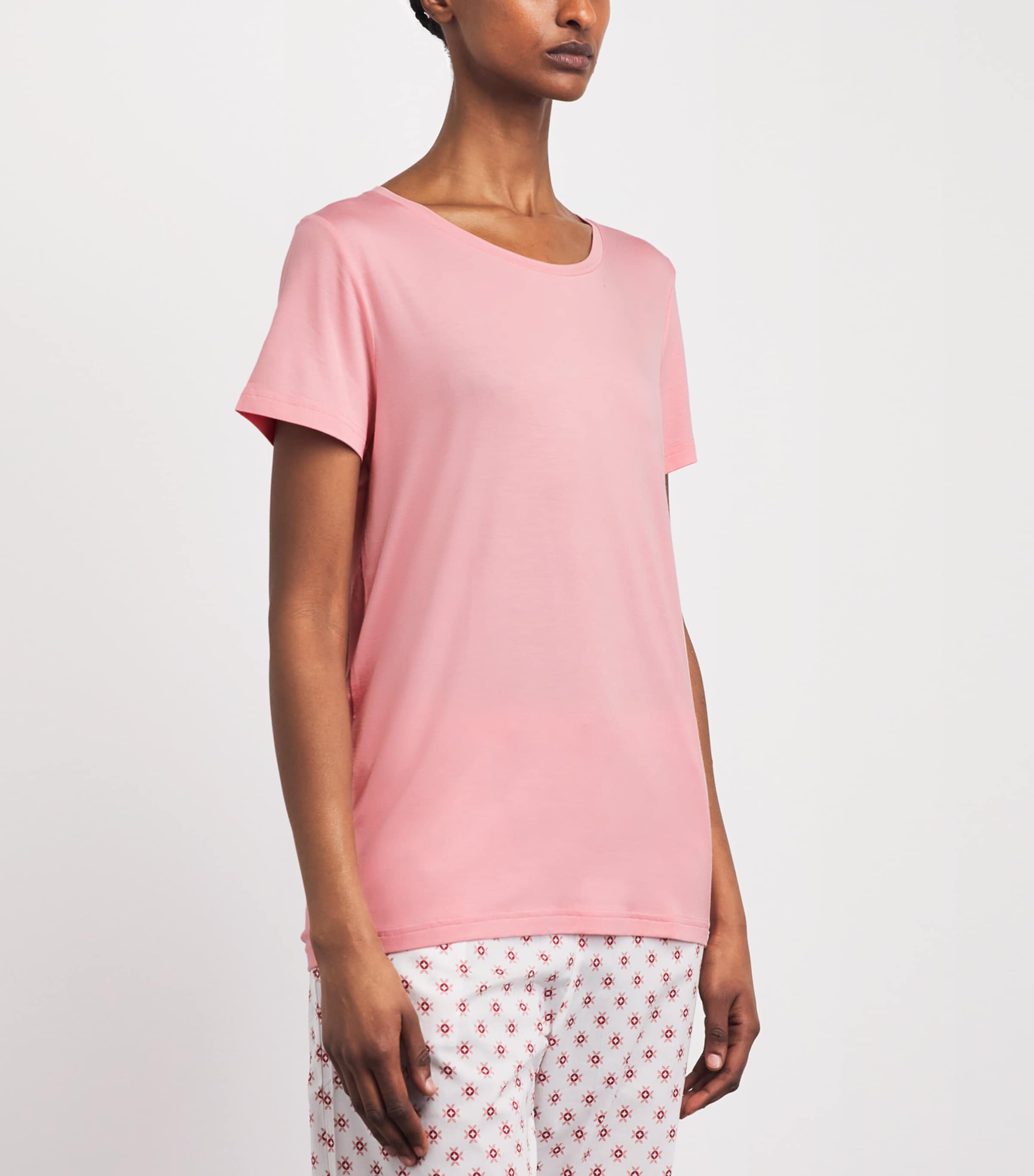 Derek Rose Womens Micro Modal Lara Pyjama Top Pink Image 4