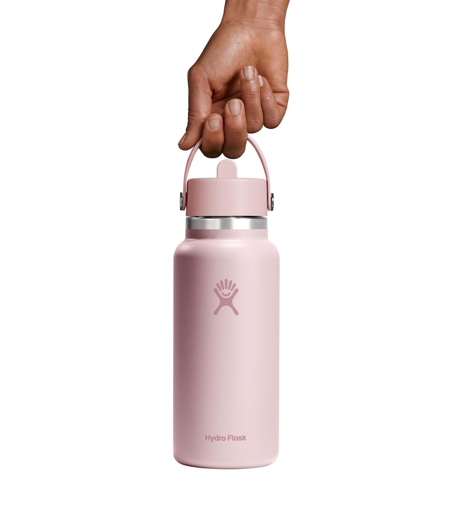 Wide Mouth Bottle with Flex Straw Cap (946ml) LIGHT PINK Image 3