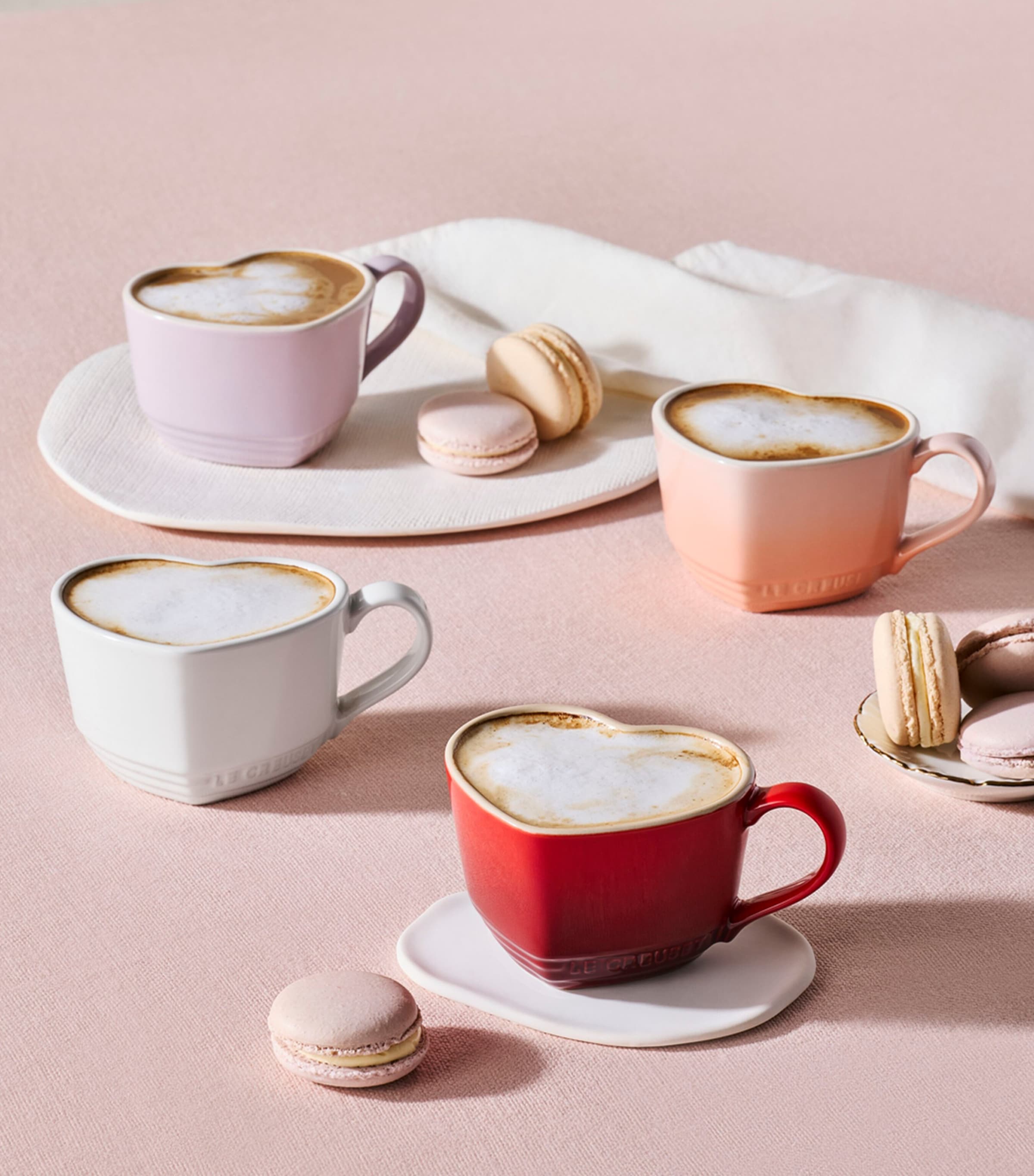 Le Creuset Stoneware Heart Mugs (Set of 4) Mixed Image 5