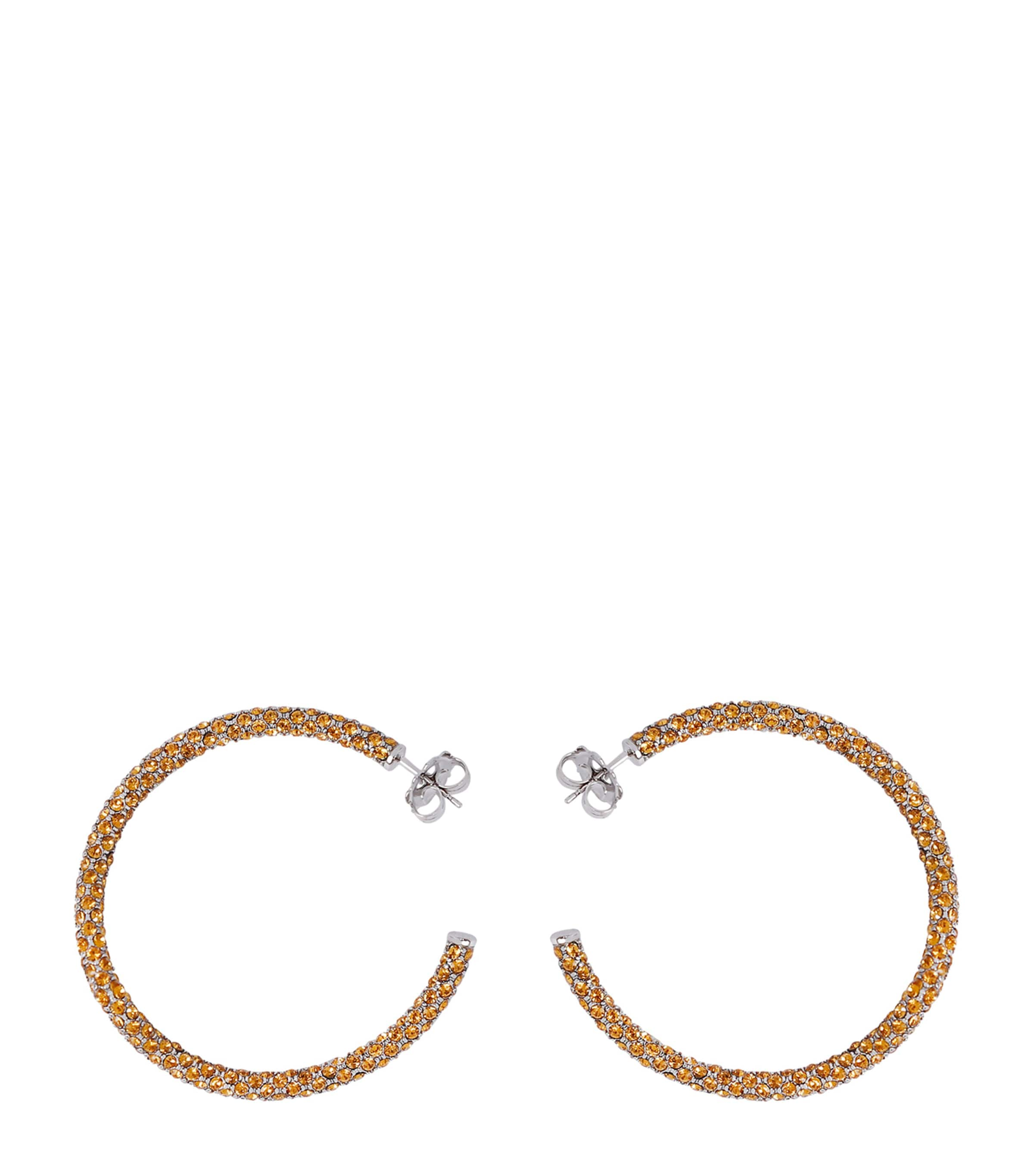 AMINA MUADDI LARGE CAMERON HOOP EARRINGS 