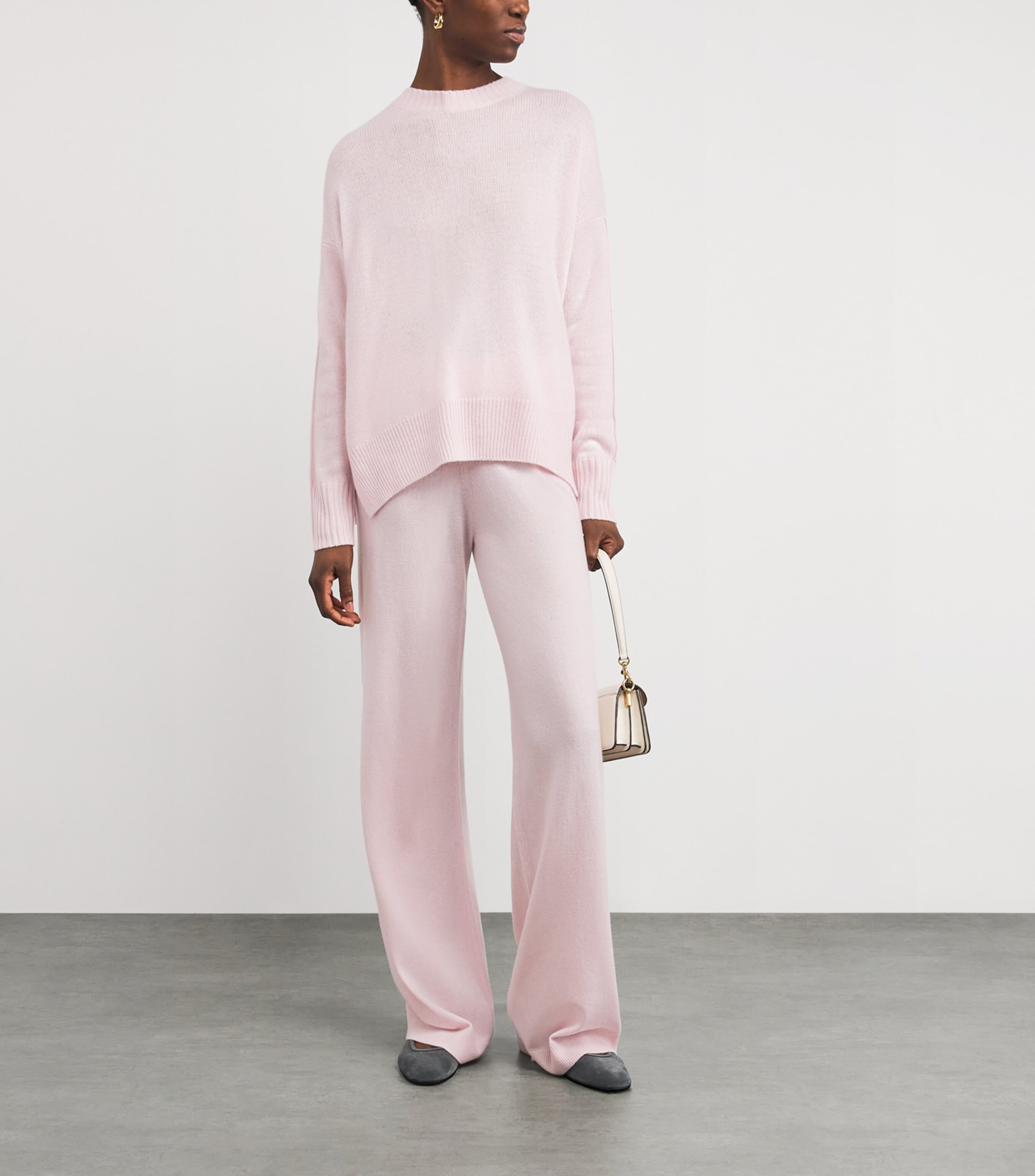 Virgin Wool-Cashmere Straight Trousers 60/60 PINK Image 2