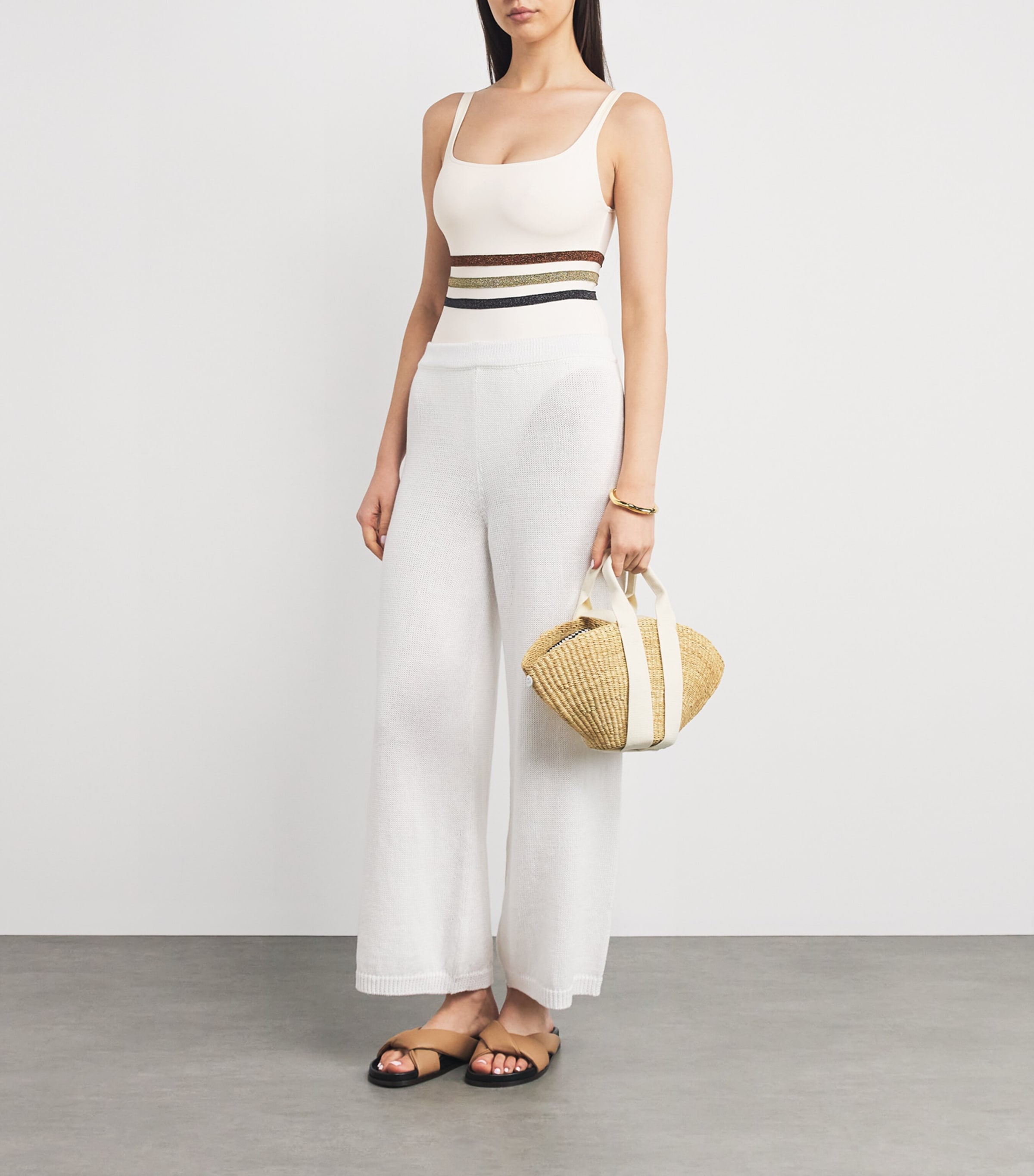 Lurex Stripe Swimsuit SABLE FIN/LUREX Image 2