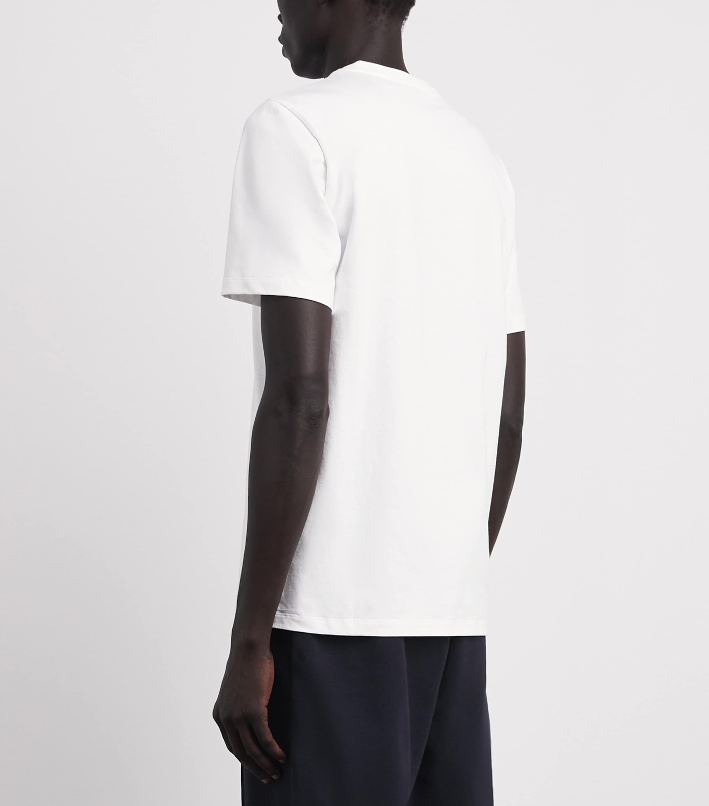 Harrods Mens Cotton Logo T-Shirt White Image 5