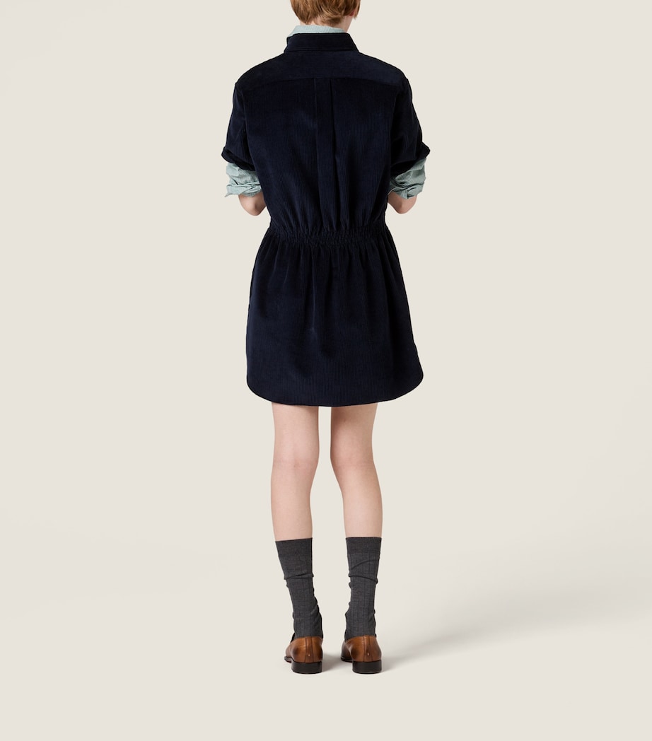 Miu Miu Womens Corduroy Mini Shirt Dress Image 3