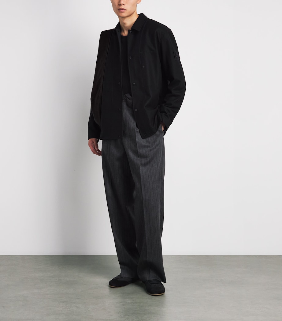 Stone Island Mens GHOST Piece Wool-Blend Overshirt Image 2