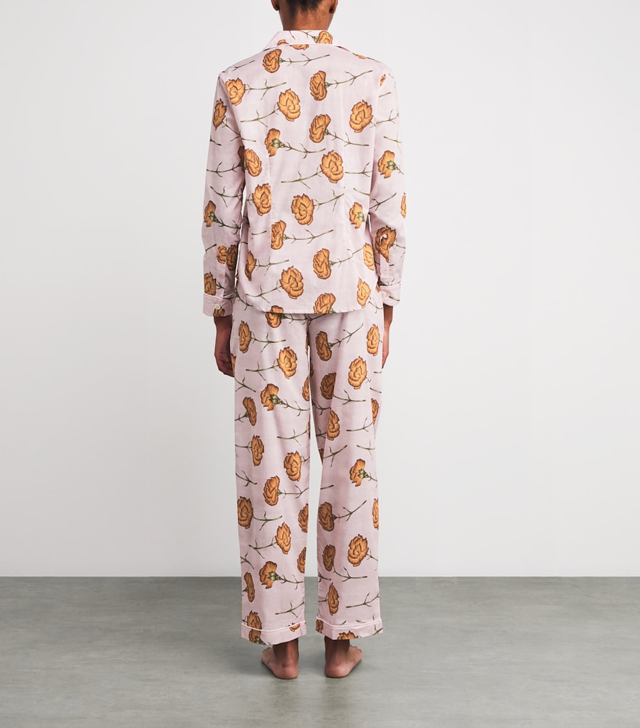 Cotton Carnations Pyjama Set PINK/ORANGE Image 3