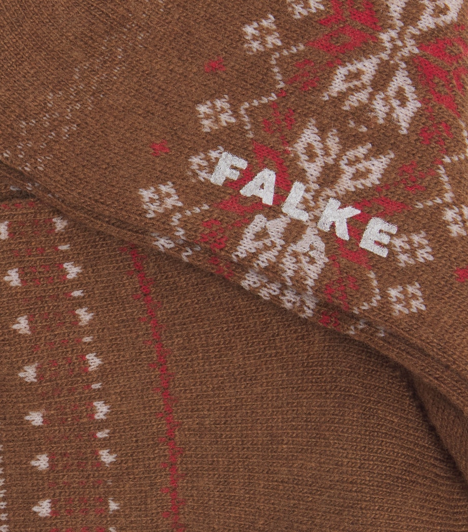 Falke Mens Wool-Cashmere Sky Limit Socks Cappucino Image 2