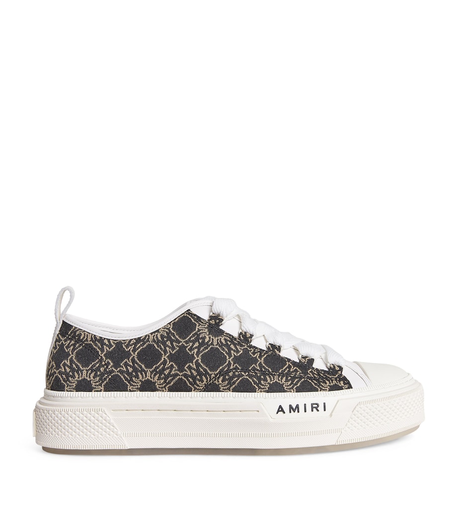 AMIRI Mens MA Quad Jacquard Court Sneakers Black Image 1