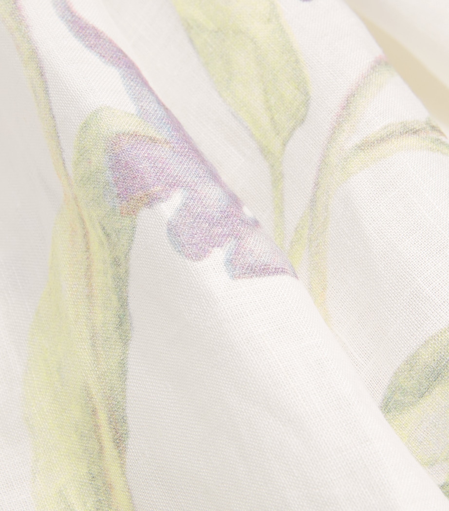 Linen Floral Maxi Dress BOTANICAL VOLT WHITE Image 4