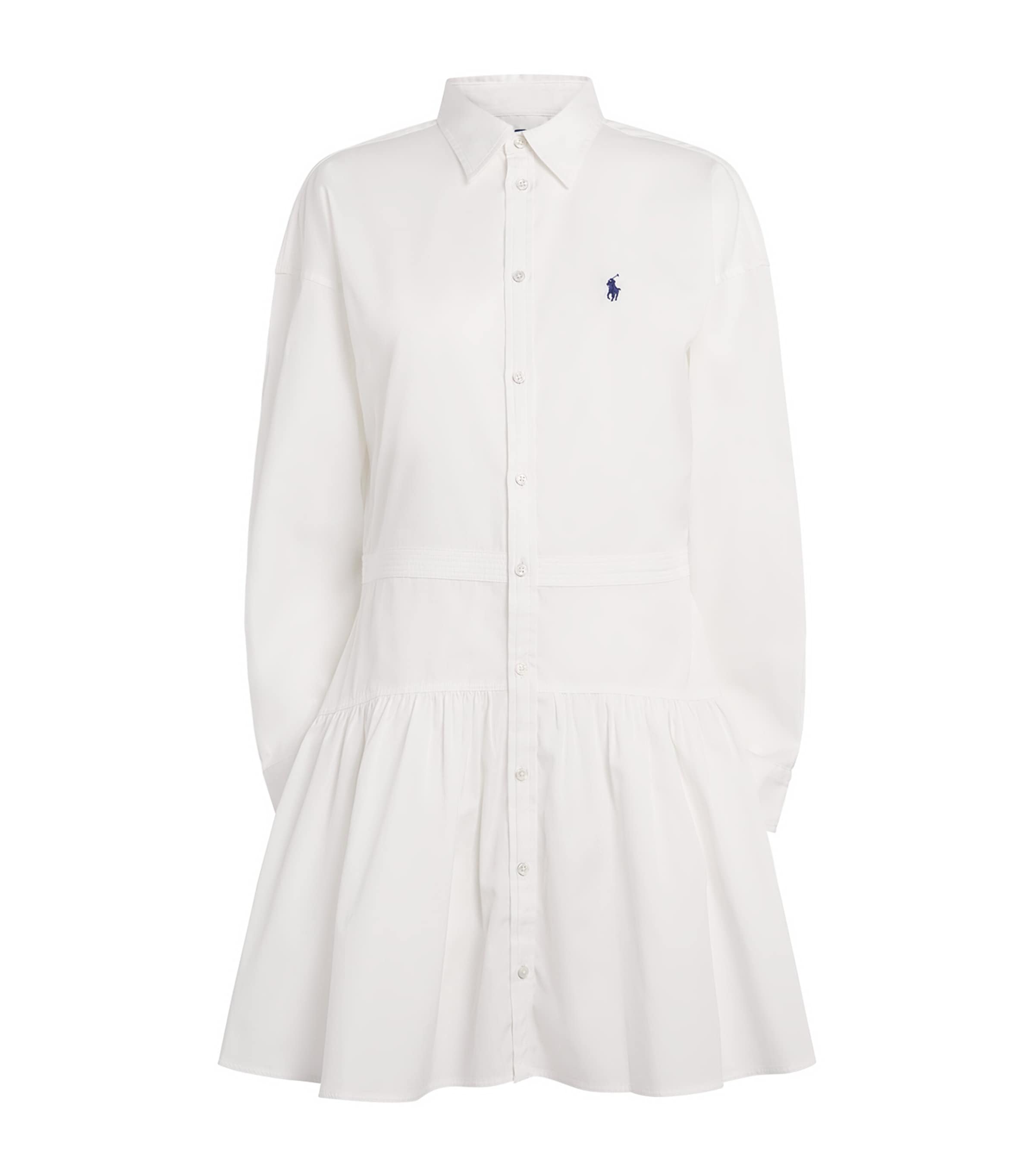 Shop Polo Ralph Lauren Polo Pony Shirt Mini Dress In White