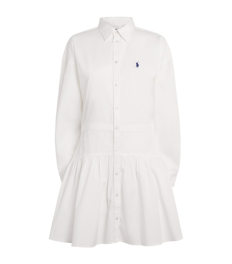 Polo Pony Shirt Mini Dress WHITE Image 1