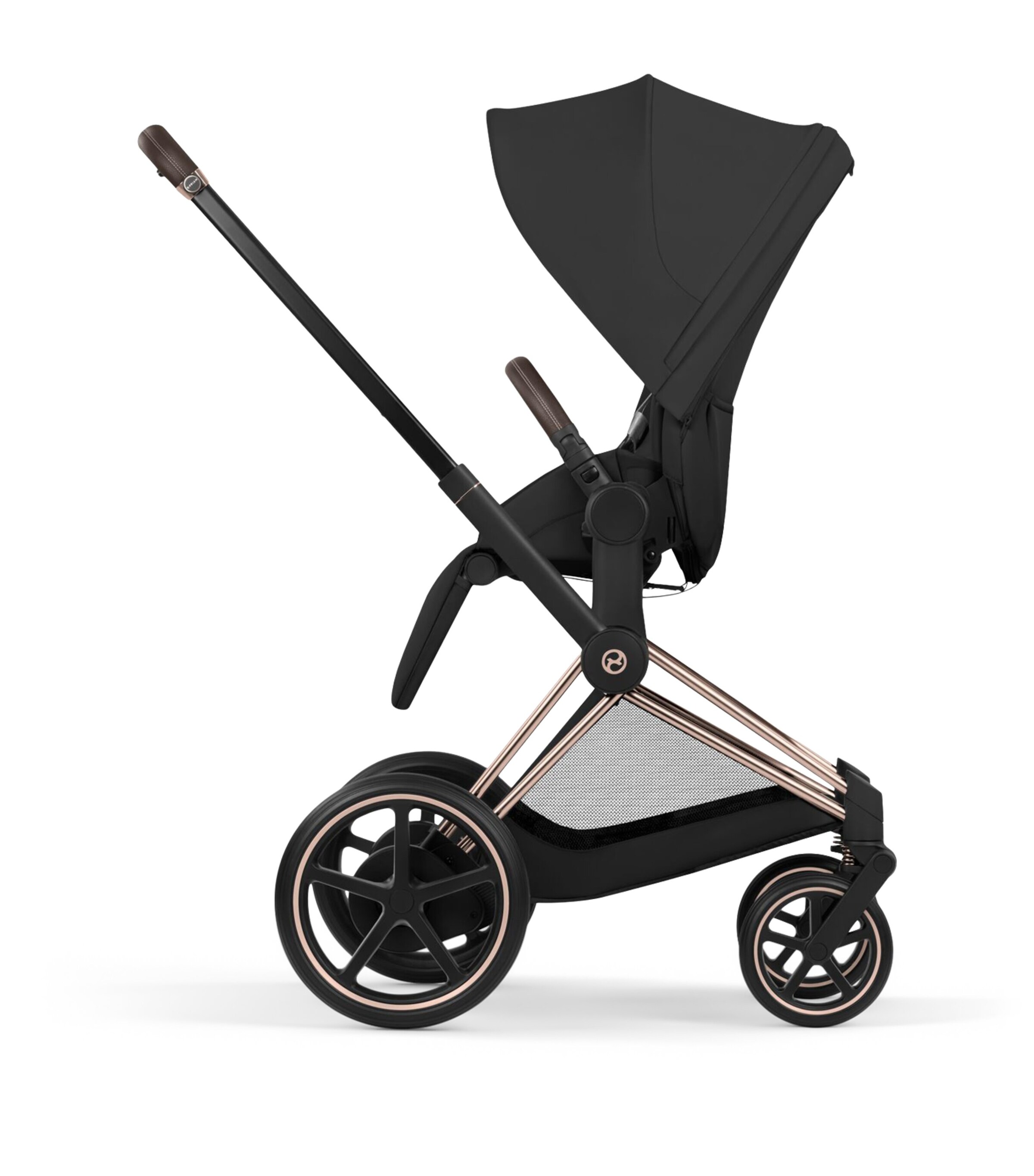 Cybex e-PRIAM Pushchair and Carrycot – Platinum Style Collection Sepia Black Image 11