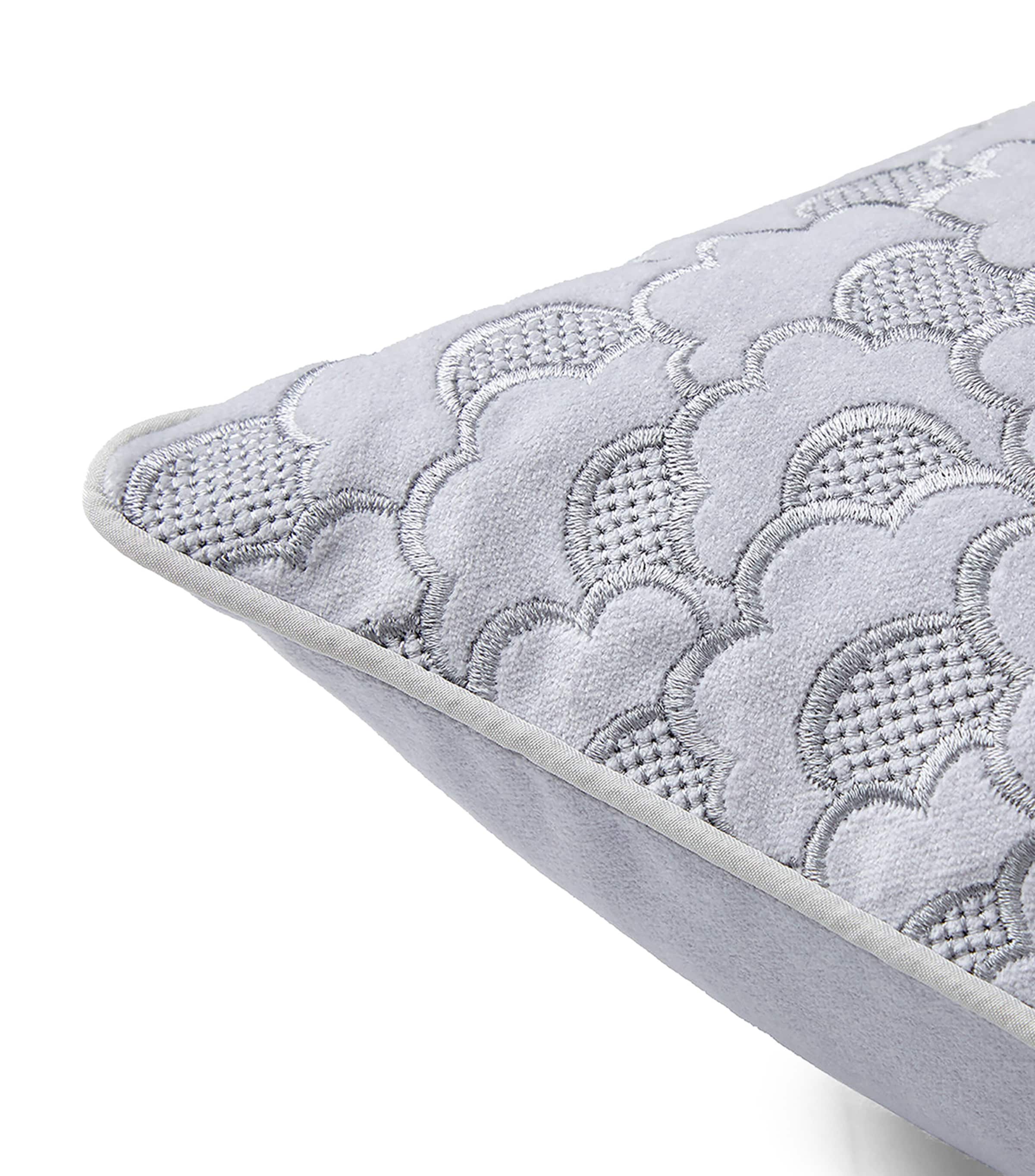 Festons Rectangular Cushion Cover (33cm x 57cm) SILVER Image 5