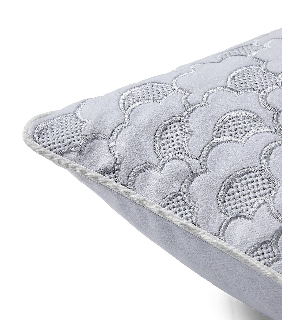 Festons Rectangular Cushion Cover (33cm x 57cm) SILVER Image 5
