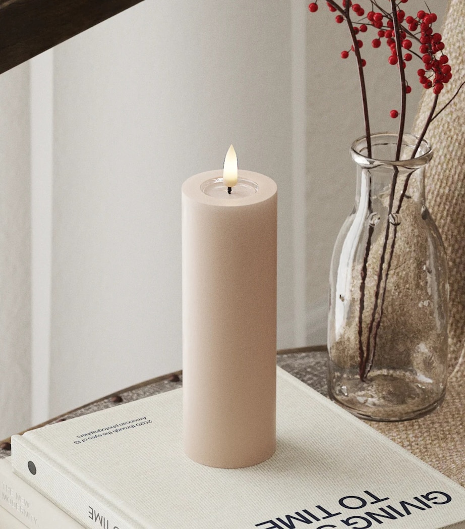 Deluxe Homeart LED Pillar Candle (15cm) Rose Image 2