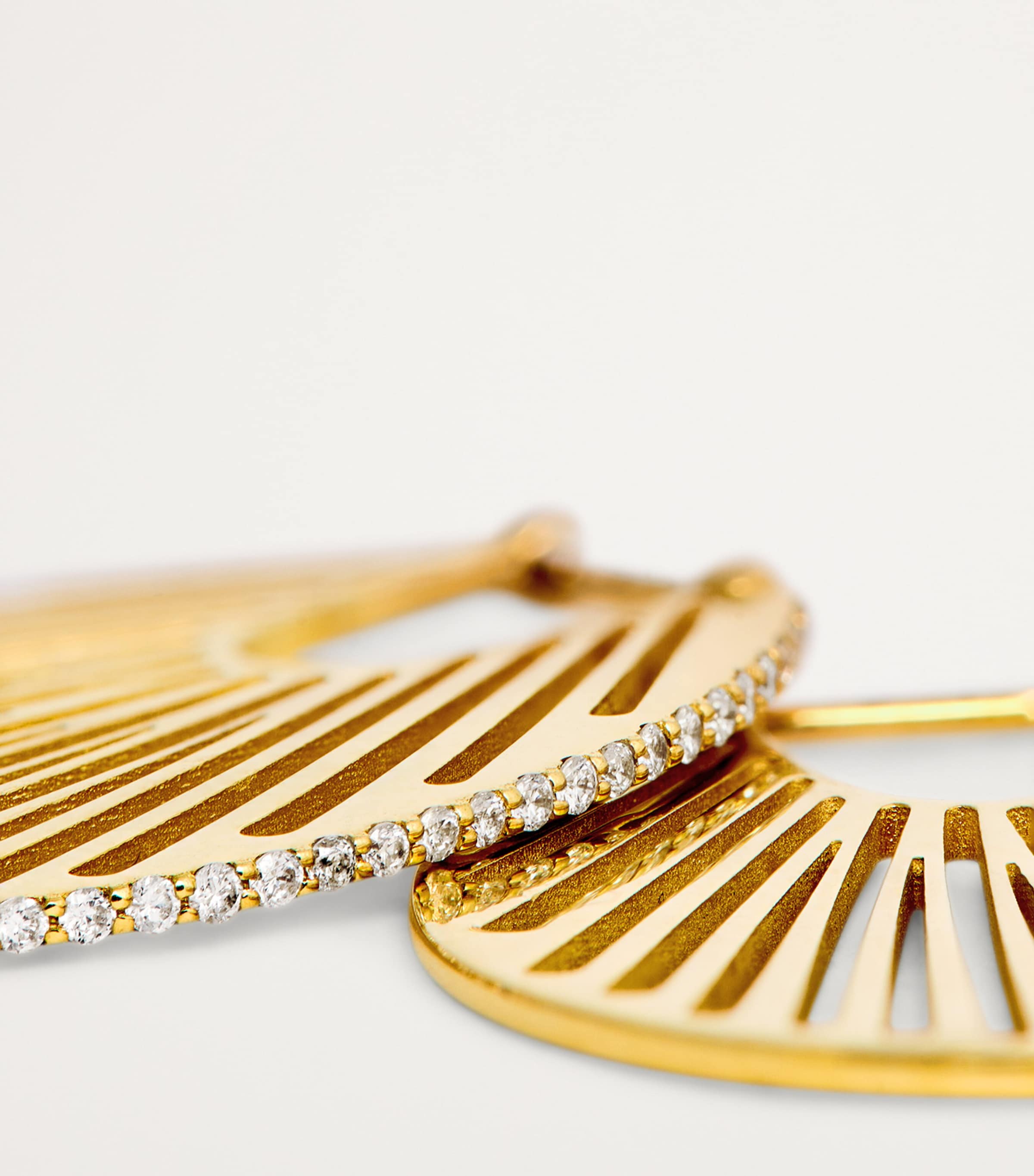 Yellow Gold and Diamond Cosmic Rays Earrings YELLOW GOLD Image 6