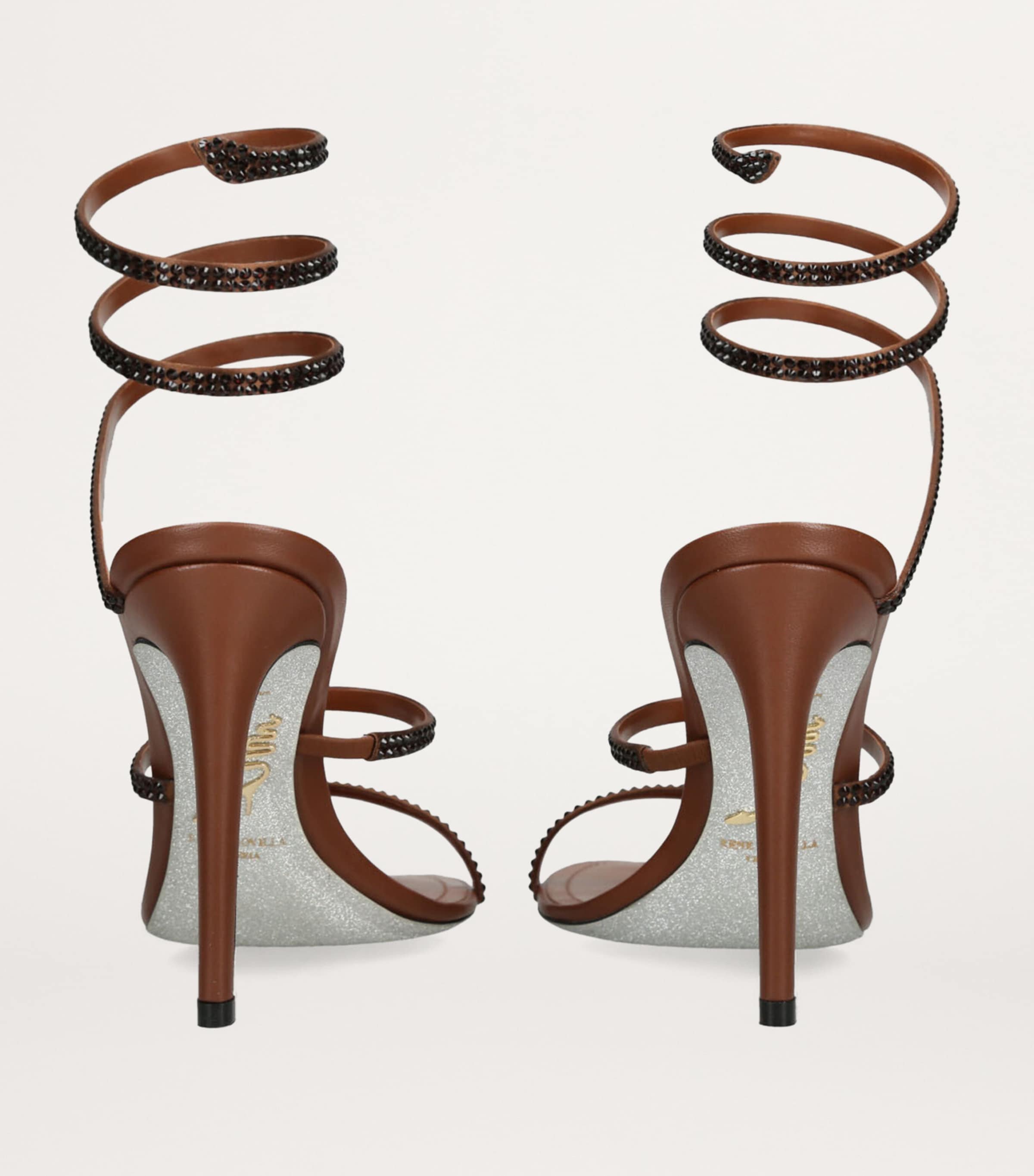 Embellished Cleo II Heeled Sandals 105 BROWN Image 3