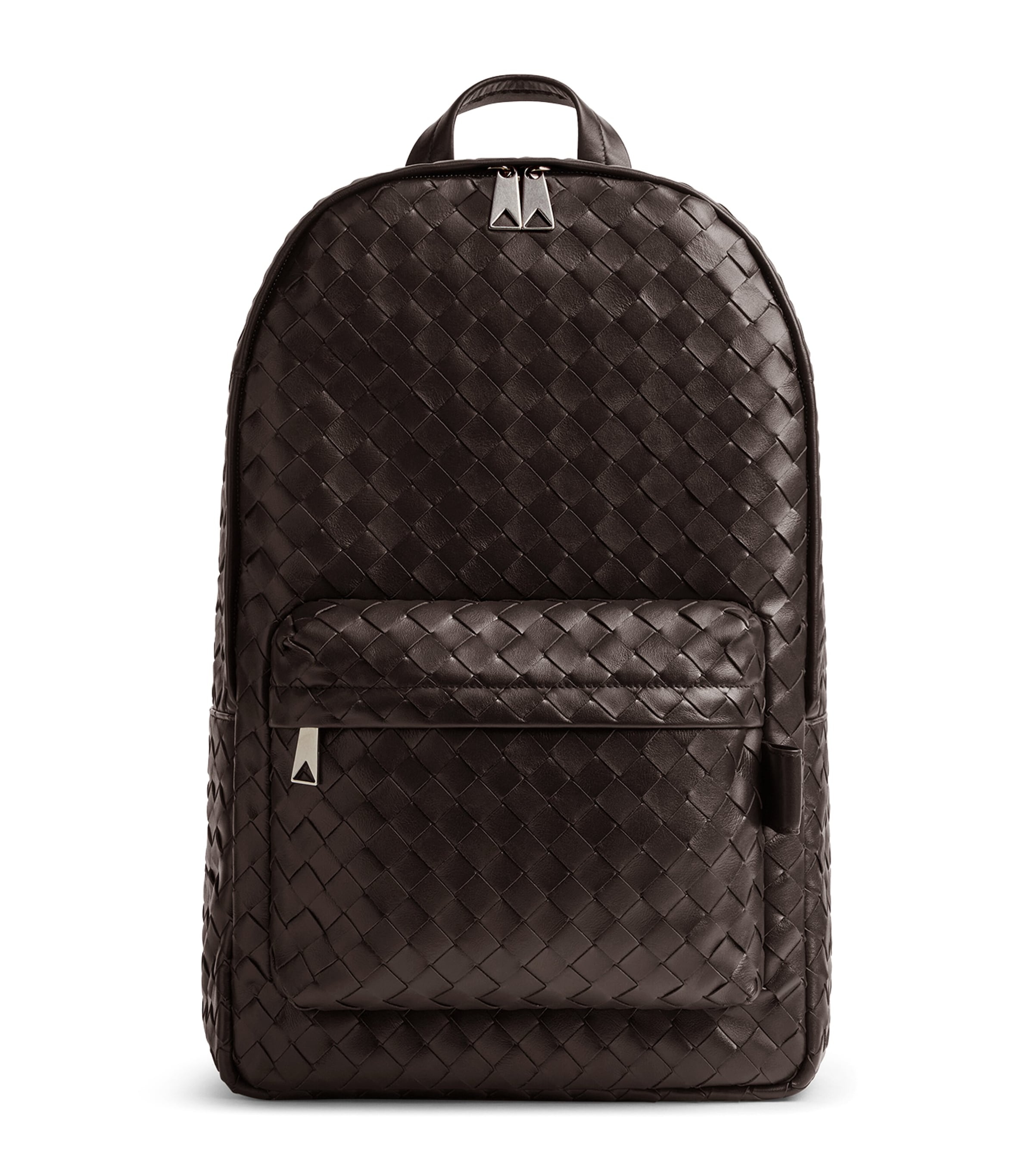 Bottega Veneta Calfskin Intrecciato Backpack In Brown