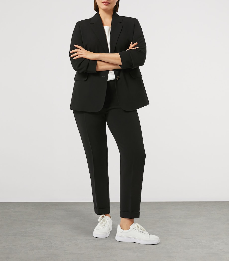 Tapered Slim Tailored Trousers BLACK Image 5