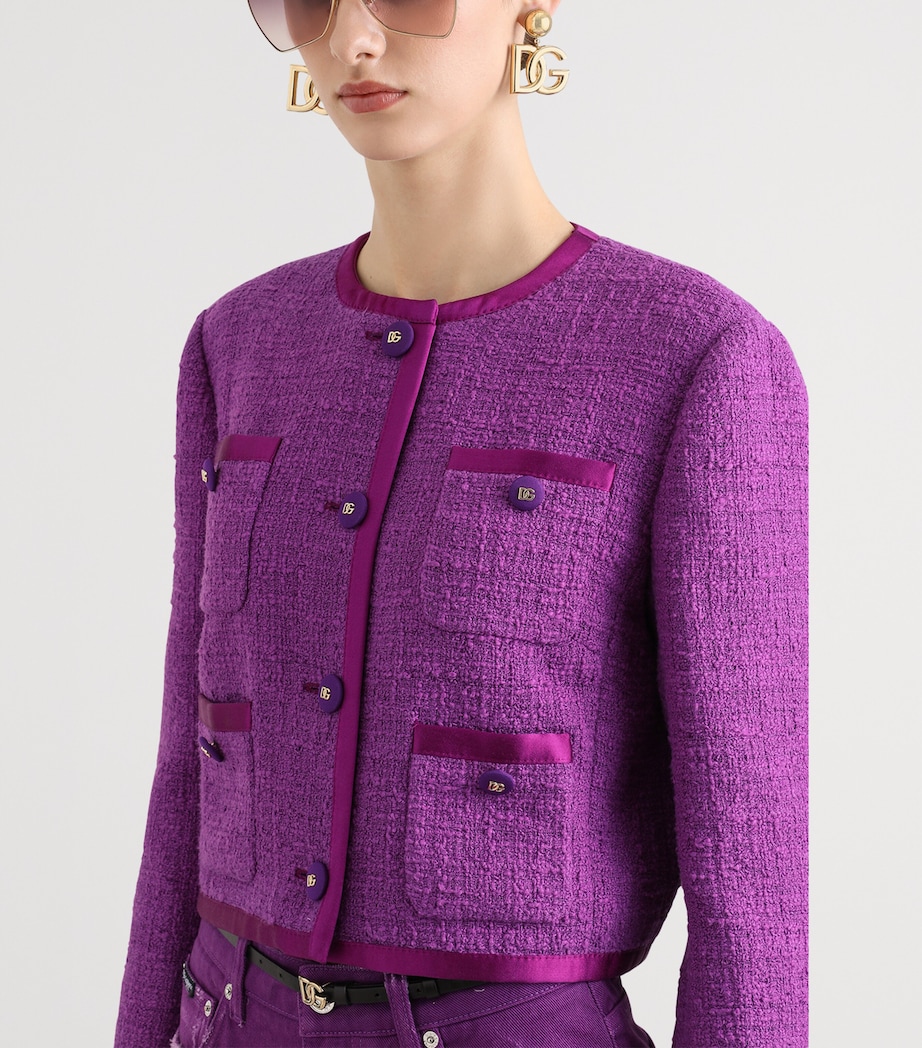 Tweed Jacket F0571-PURPLE Image 2