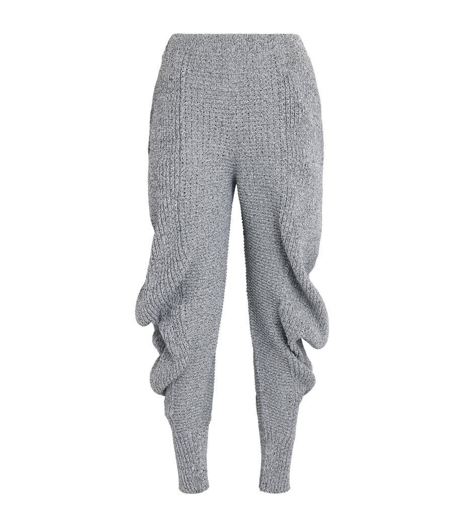 Issey Miyake Womens Found Stone Knitted Trousers Grey Image 1