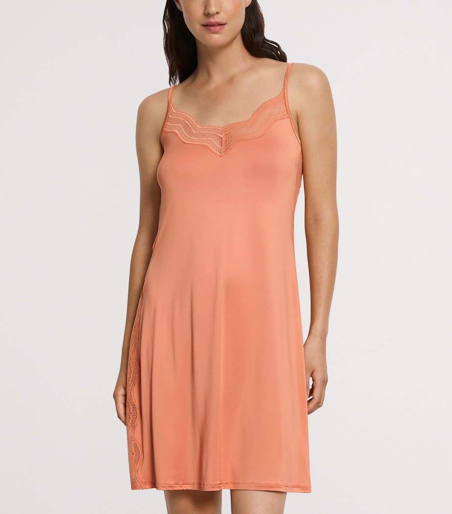 Hanro Womens Cira Nightdress Light Carnelian Image 2