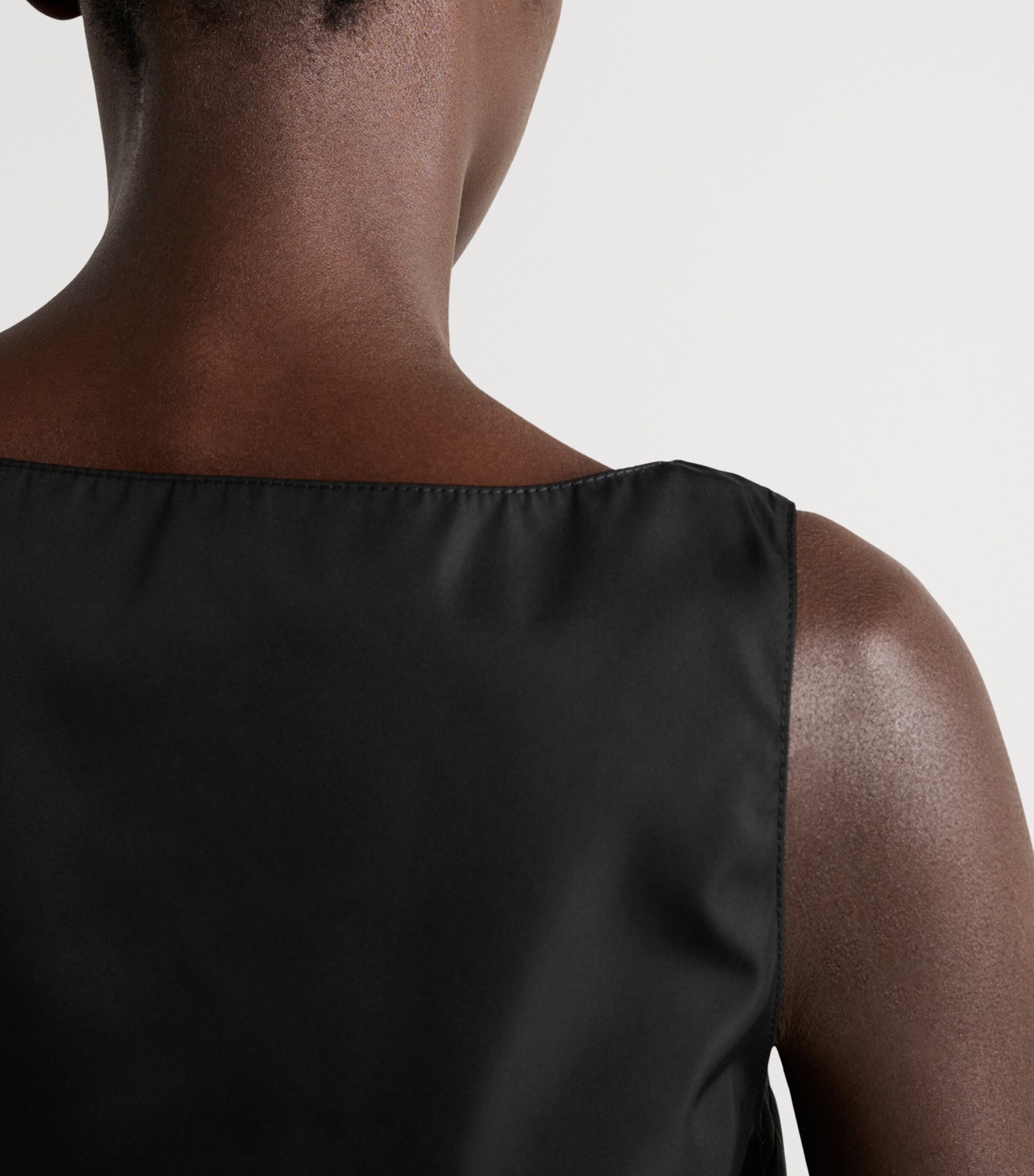 Prada Womens Re-Nylon Mini Dress Black Image 5