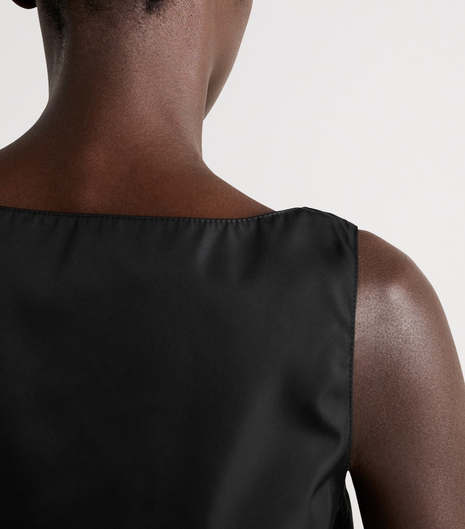 Prada Womens Re-Nylon Mini Dress Black Image 5