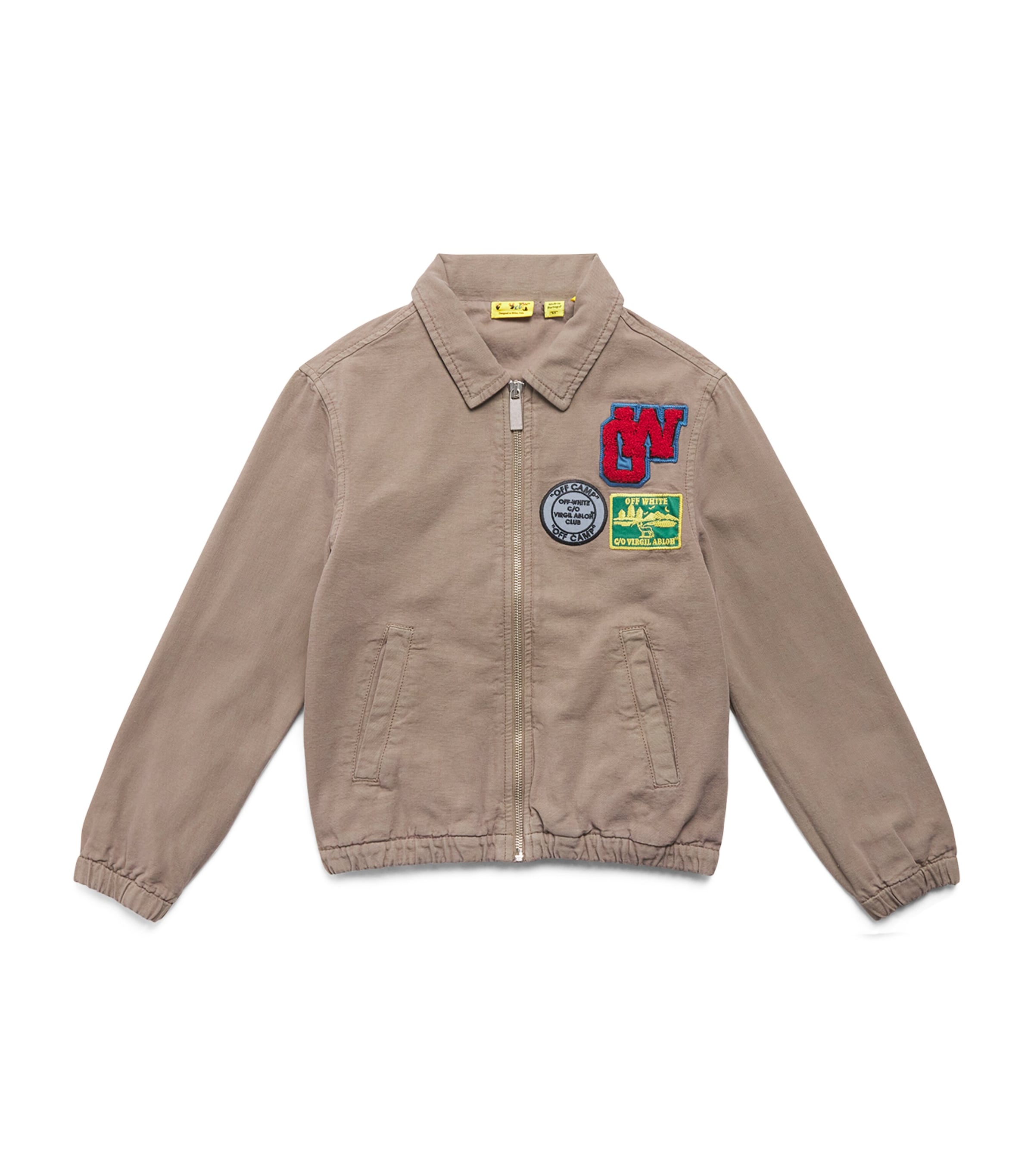 Off-White Kids Cotton Patch-Detail Shacket (4-12+ Years) Black Image 1