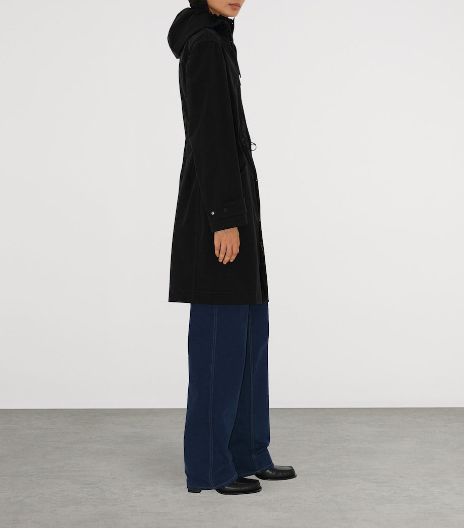 Nylon-Cotton Parka Jacket BLACK Image 3