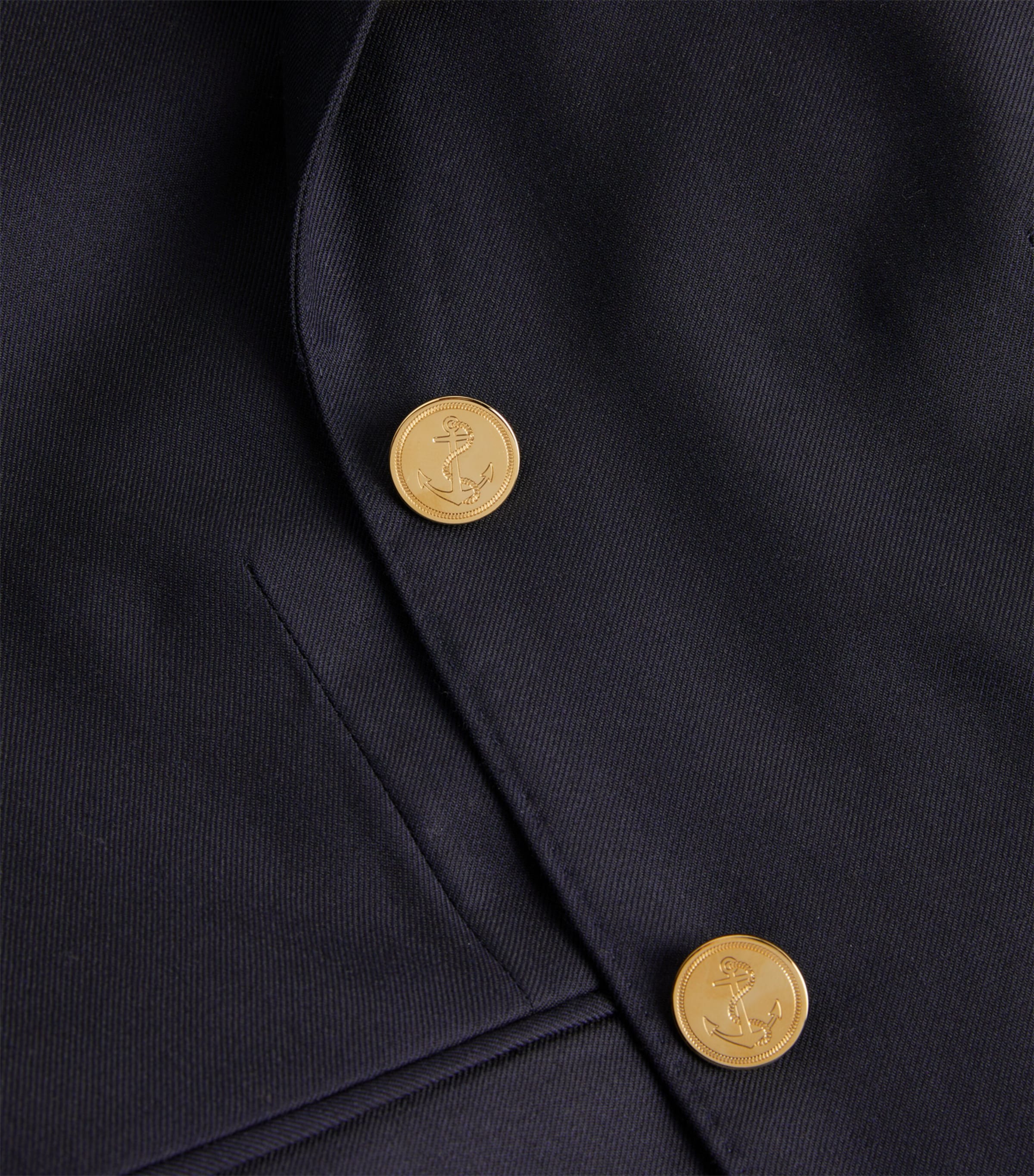 Wool High Armhole Sport Coat NAVY Image 4