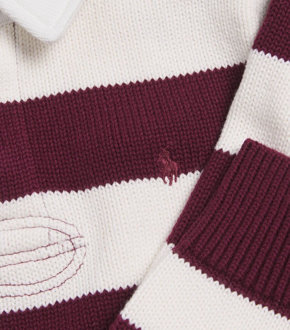 Knitted Stripe Rugby Shirt (6-14 Years) MULTI Image 3