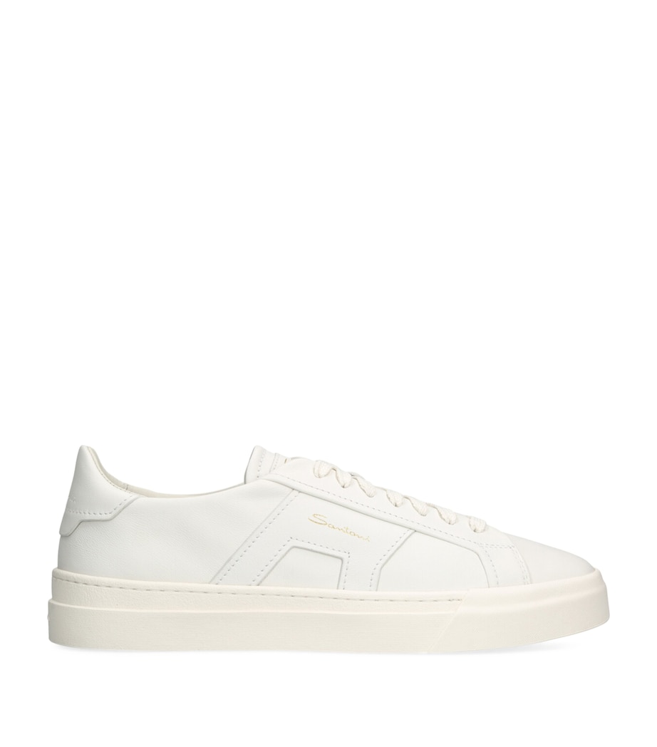 Santoni Leather DBS Sneakers White Image 1