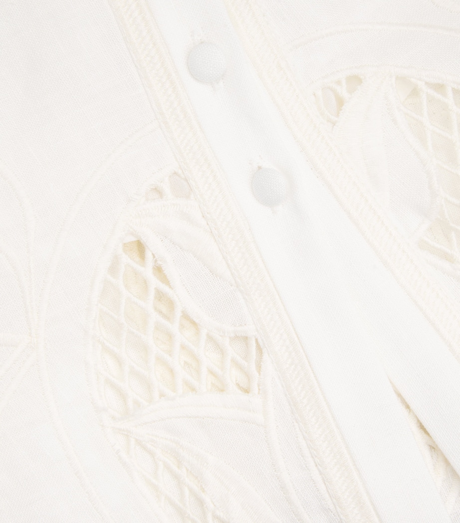 Linen Mila Midi Dress OFFWHITE Image 5