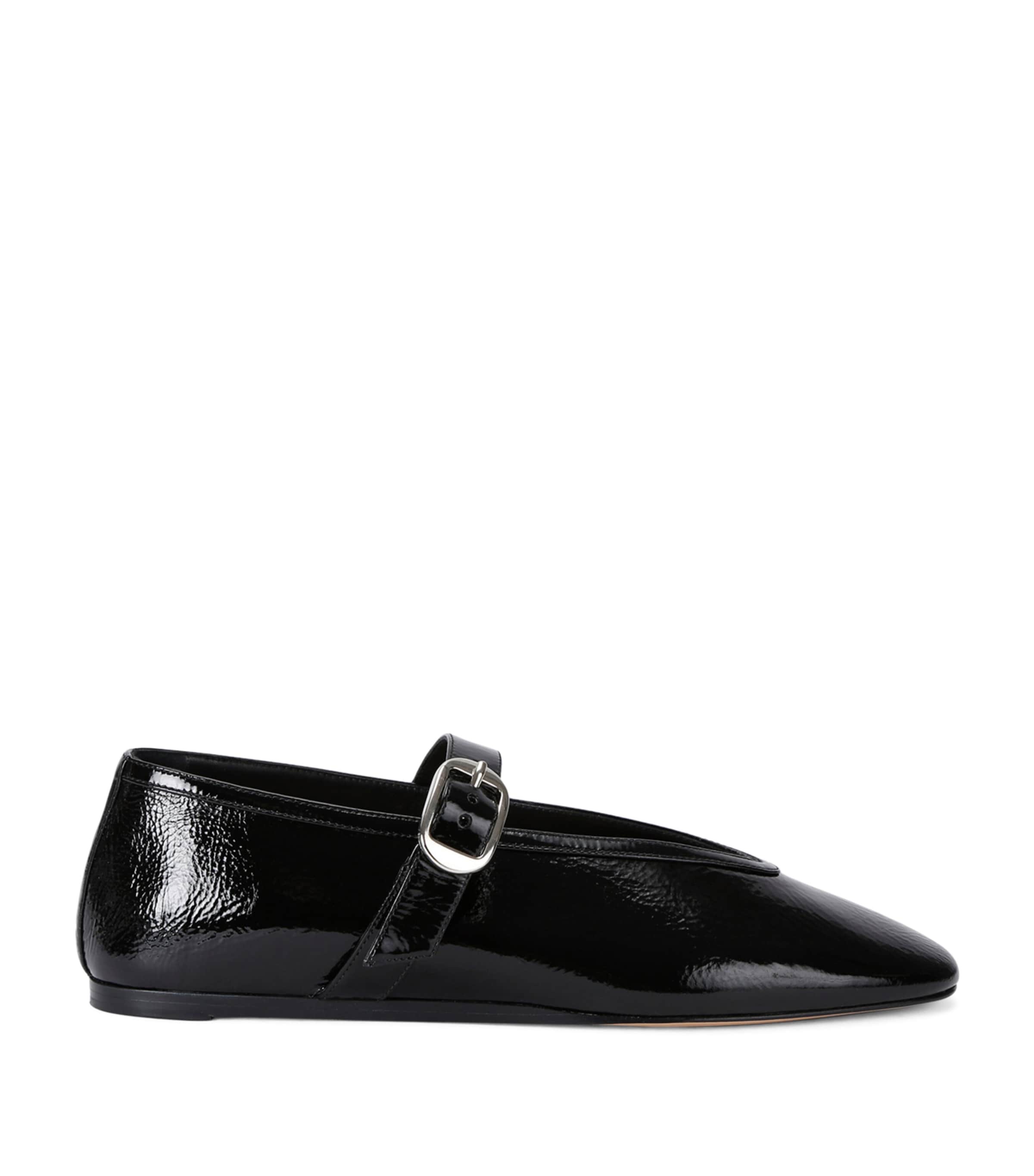 Shop Le Monde Beryl Patent Leather Stella Flats In Black