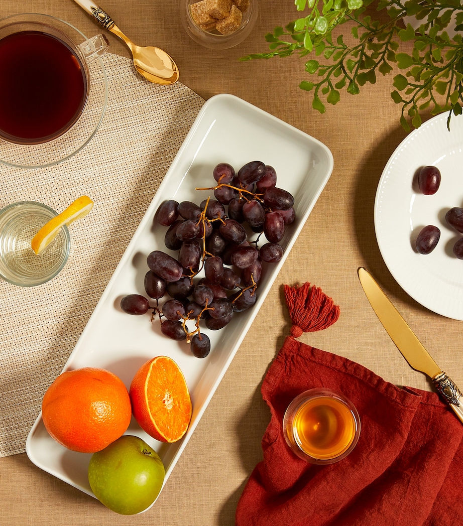 White Fluted Dish (36cm x 12.5cm) WHITE Image 3