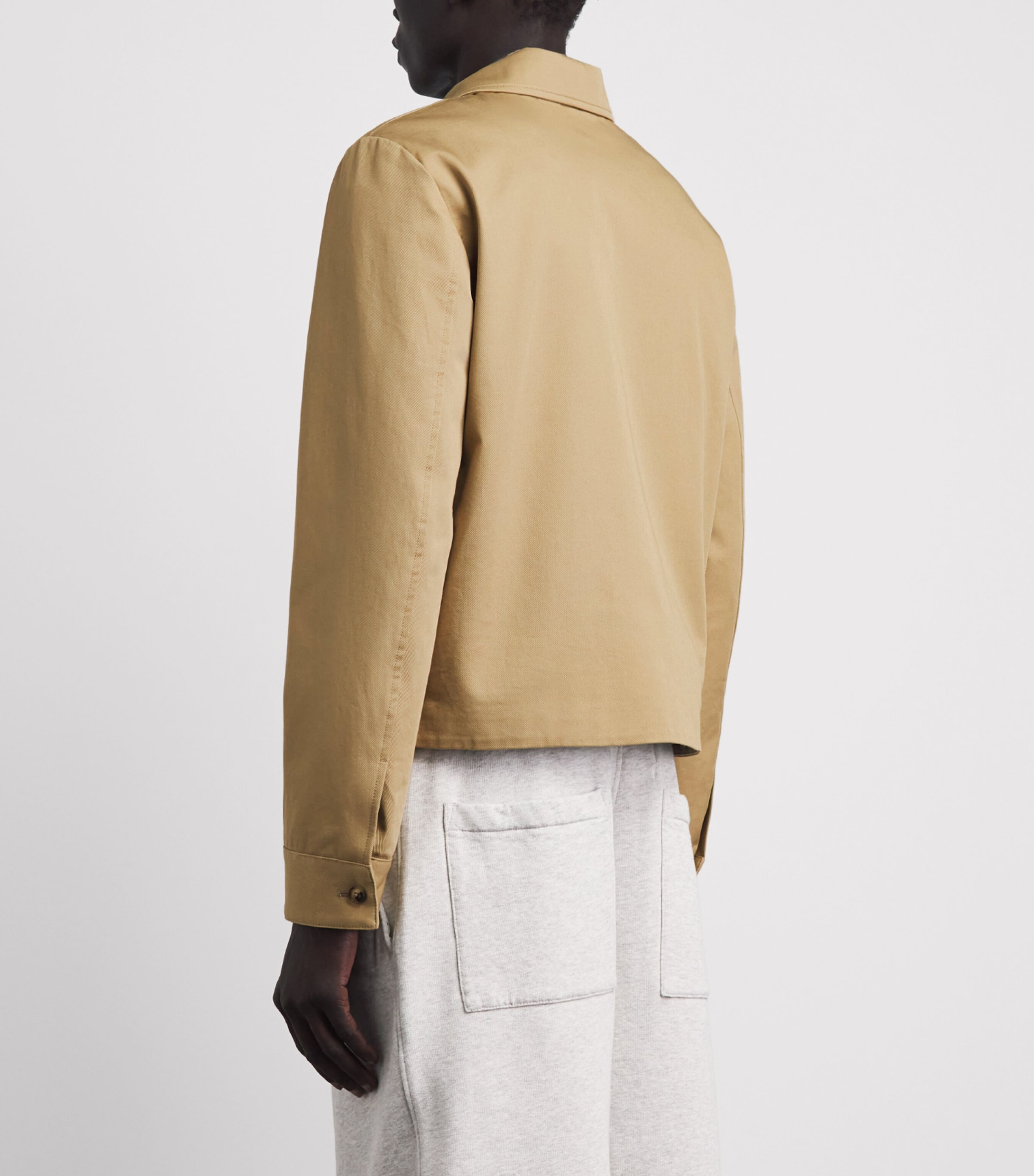 AMIRI Mens Cotton Script Shacket Earth Image 5