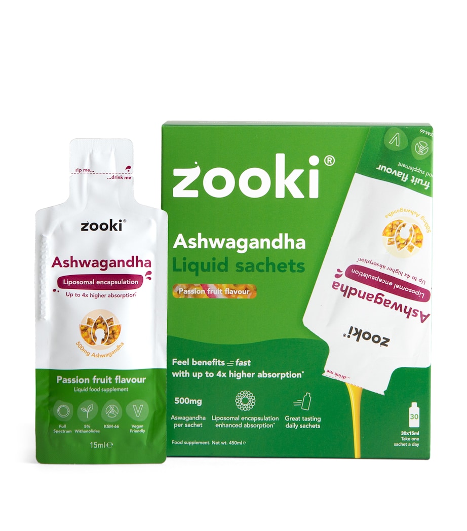 YourZooki Liposomal Ashwagandha 500mg Liquid Sachets (Pack of 30) Image 2