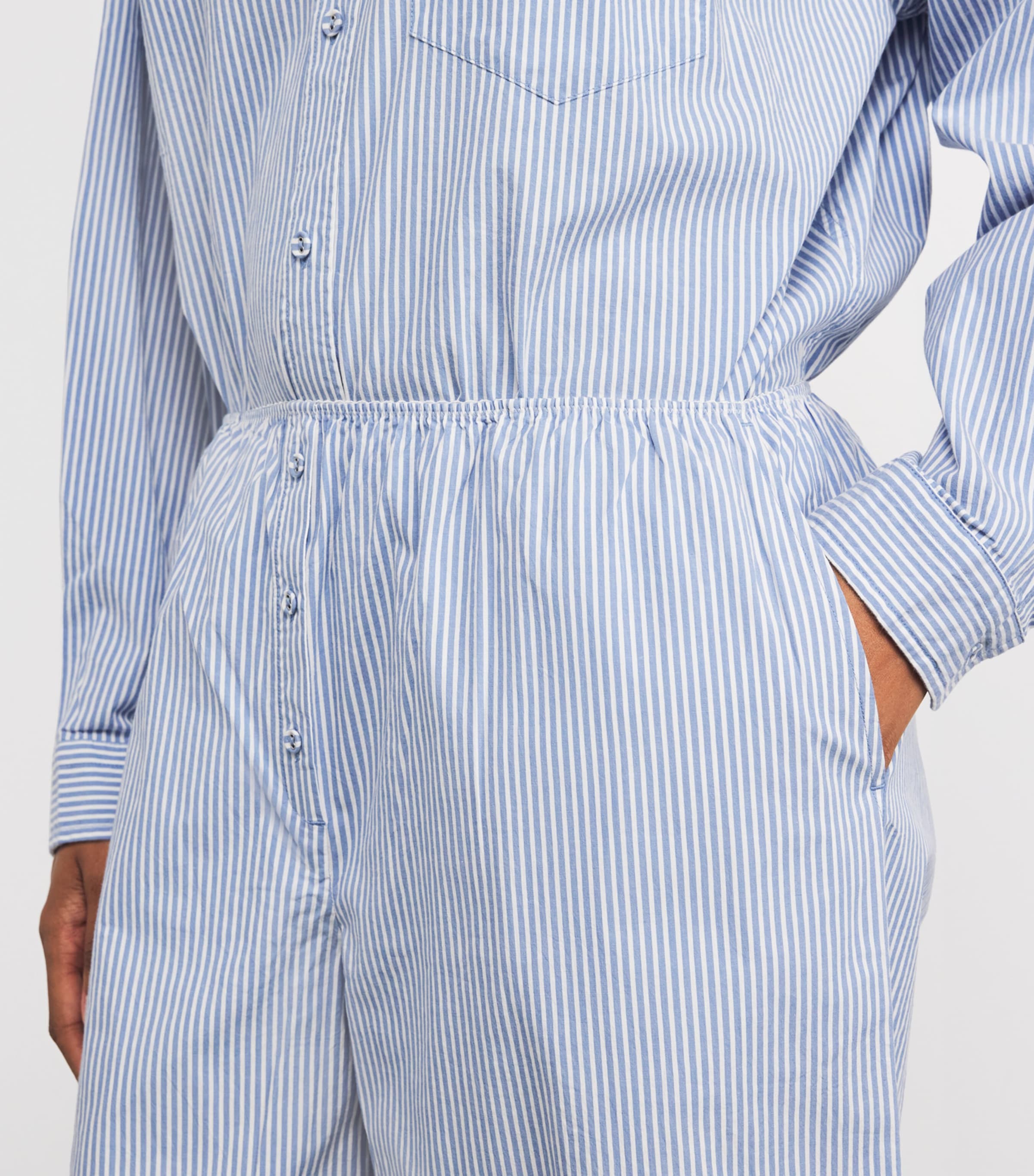 Stretch-Cotton Stripe Pyjama Set CADET STRIPE Image 5