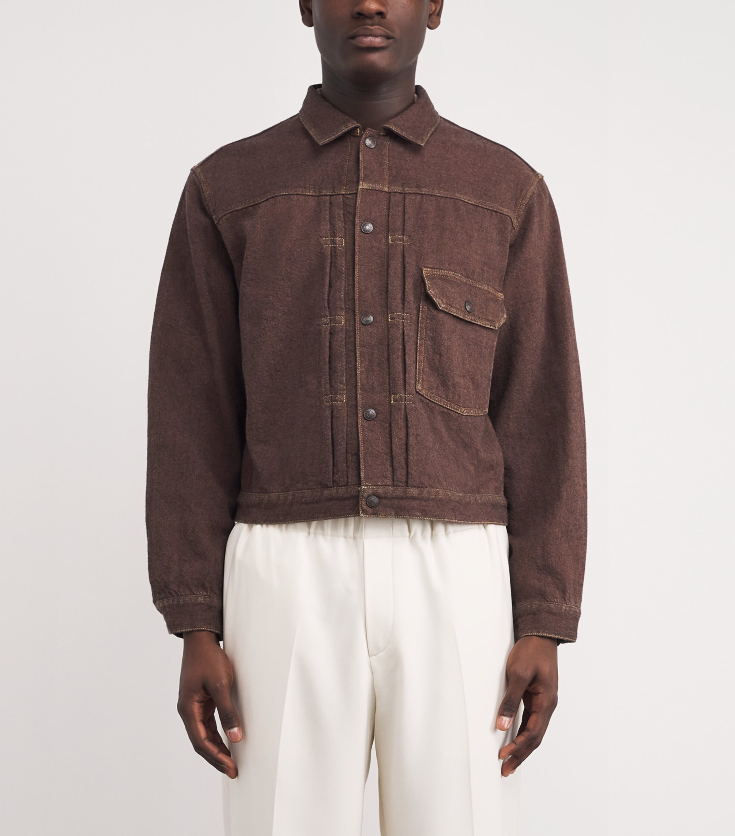 Cotton-Wool Twill Jacket BROWN Image 3
