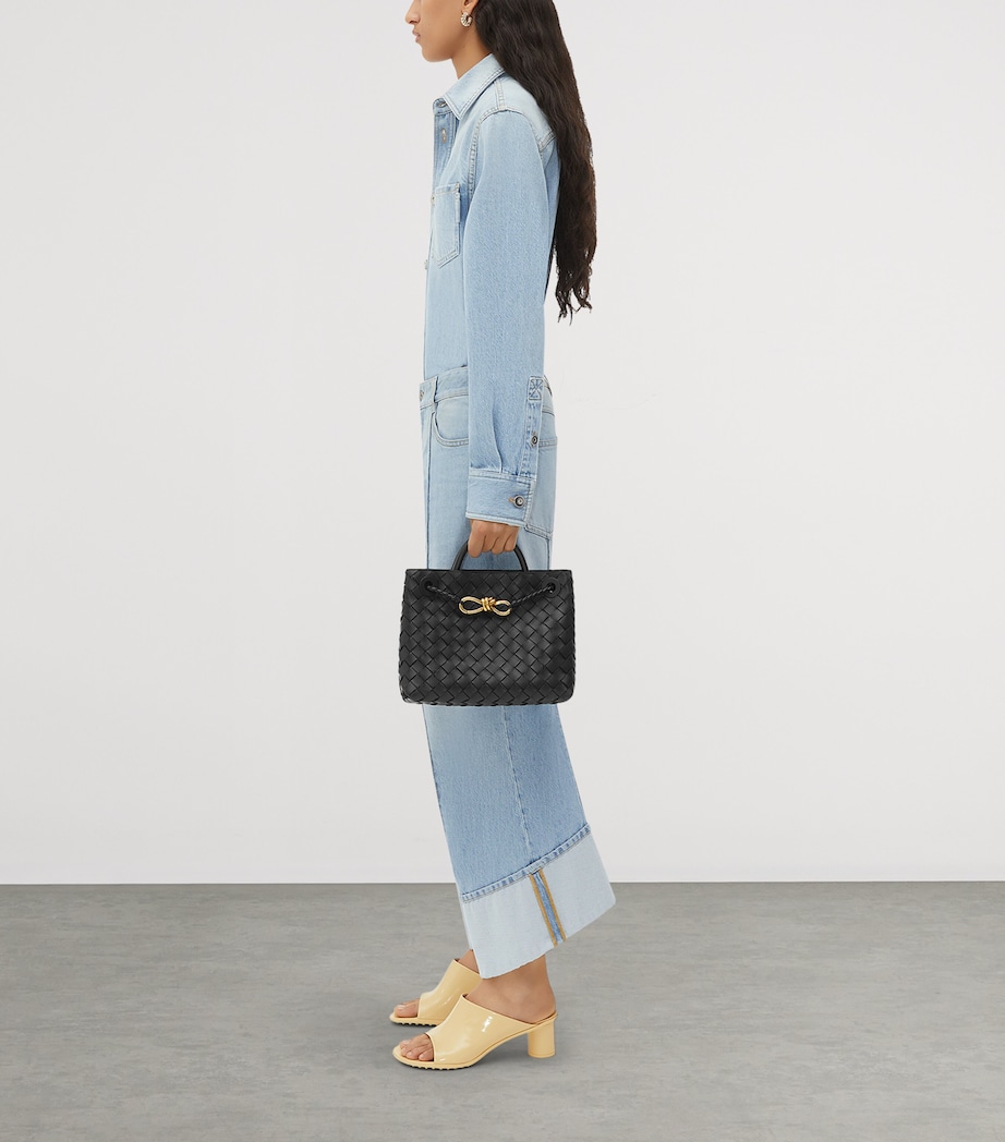 Small Leather Andiamo Top-Handle Bag BLACK-M BRASS-BLACK Image 2