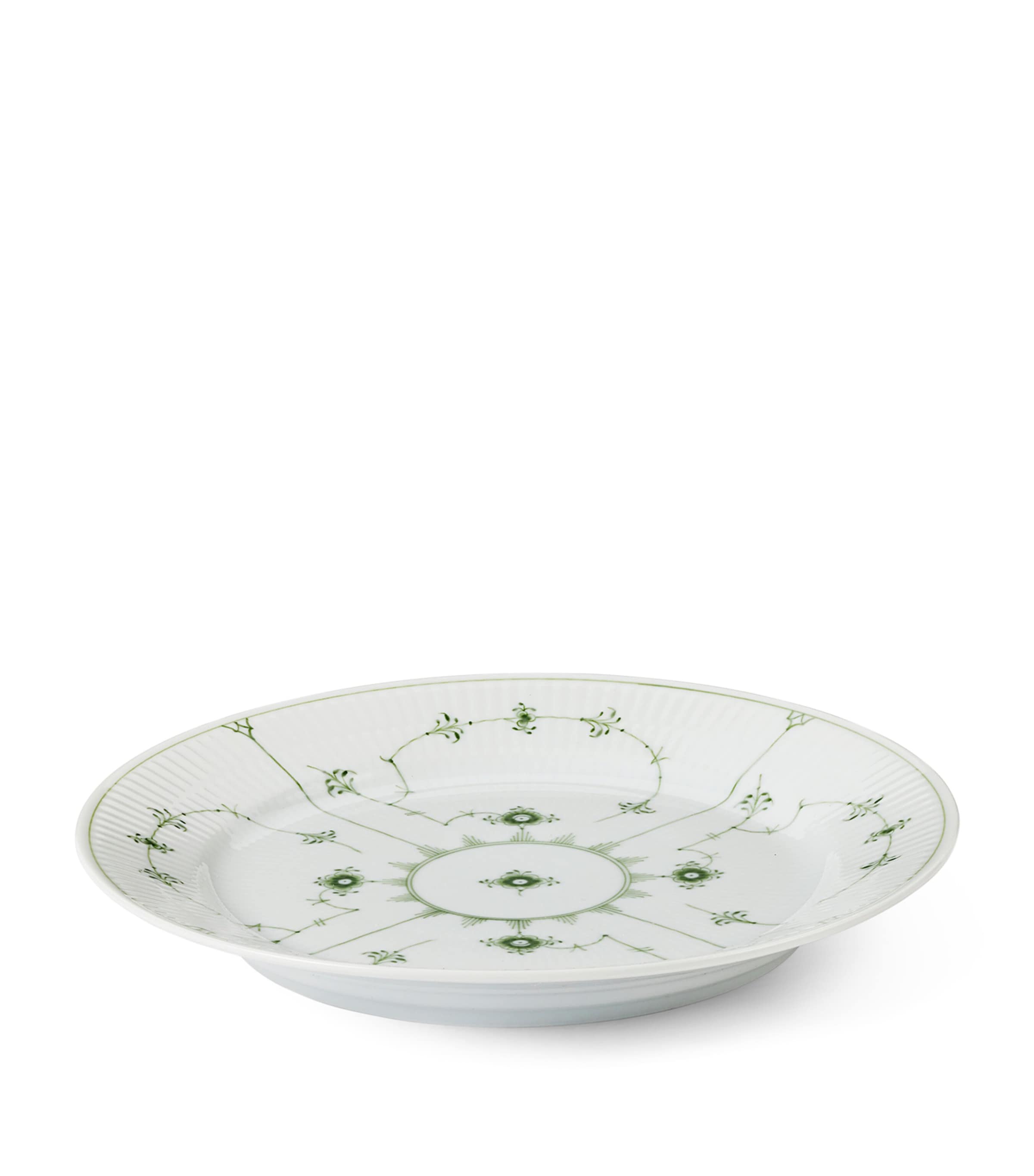 Royal Copenhagen Porcelain Green Fluted Plain Plate (27cm) Green Image 3