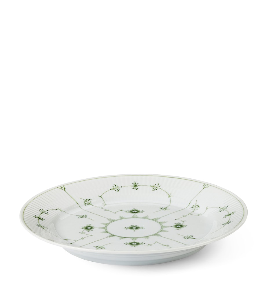 Royal Copenhagen Porcelain Green Fluted Plain Plate (27cm) Green Image 3