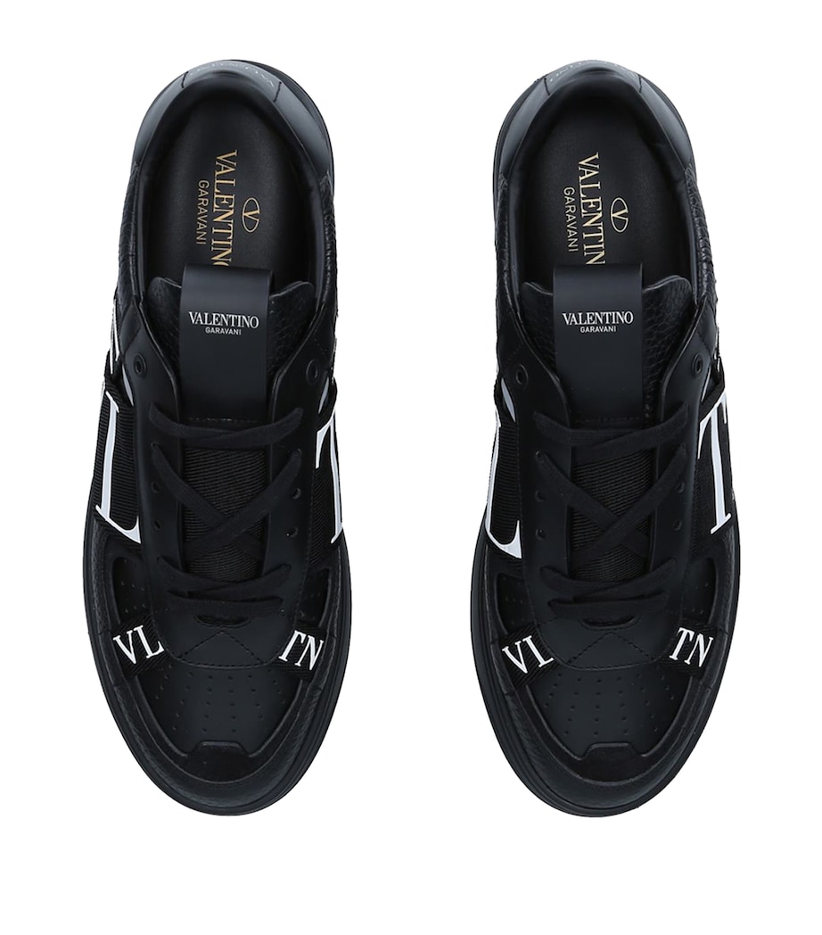 Leather Vl7N Bands Sneakers BLACK Image 4