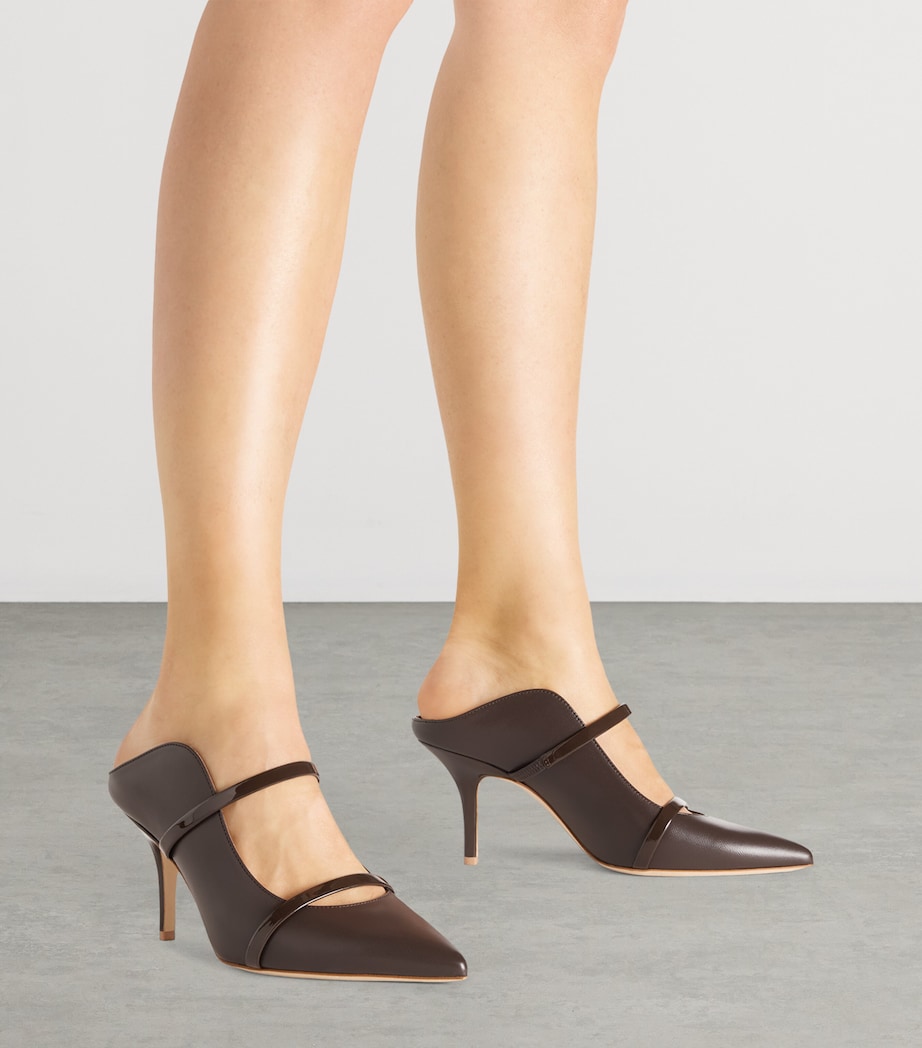 Leather Maureen Heeled Mules 70 EBONY Image 2