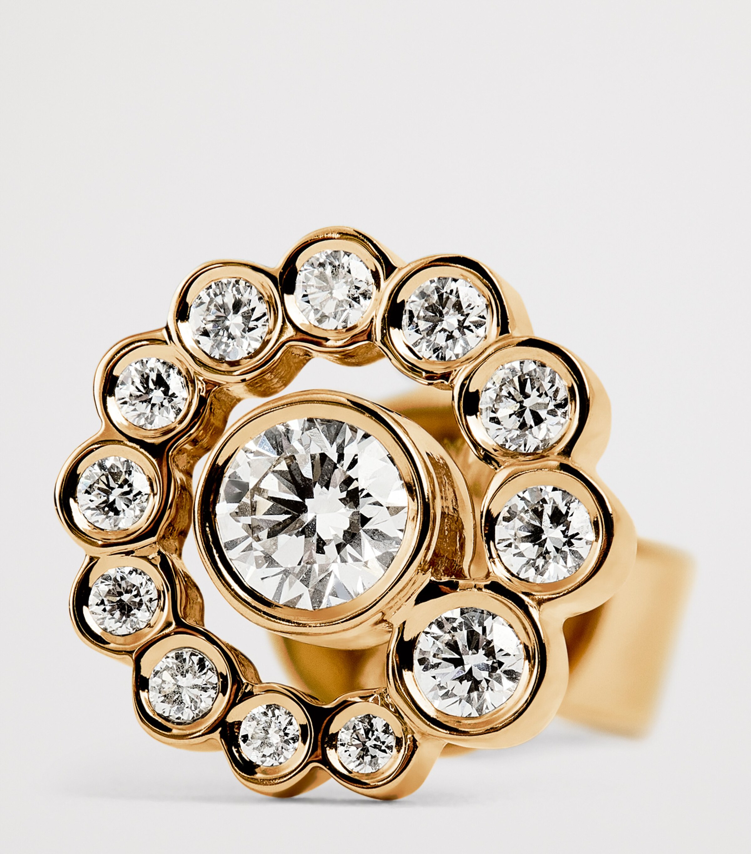 Yellow Gold and Diamond Soleil de Fleur Single Earring YELLOW GOLD Image 6