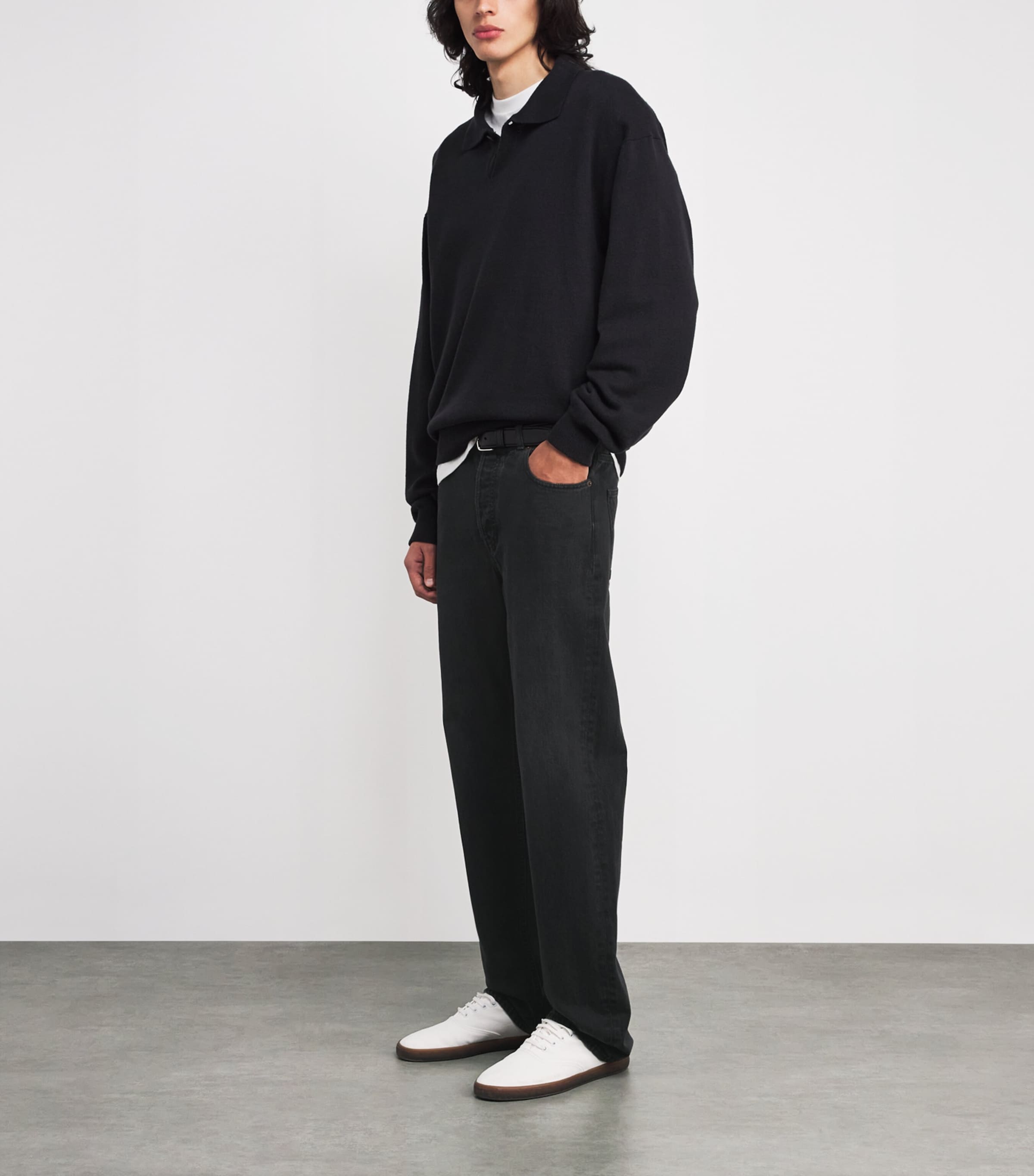 The Row Mens Tarino Cotton Jeans Black Image 2