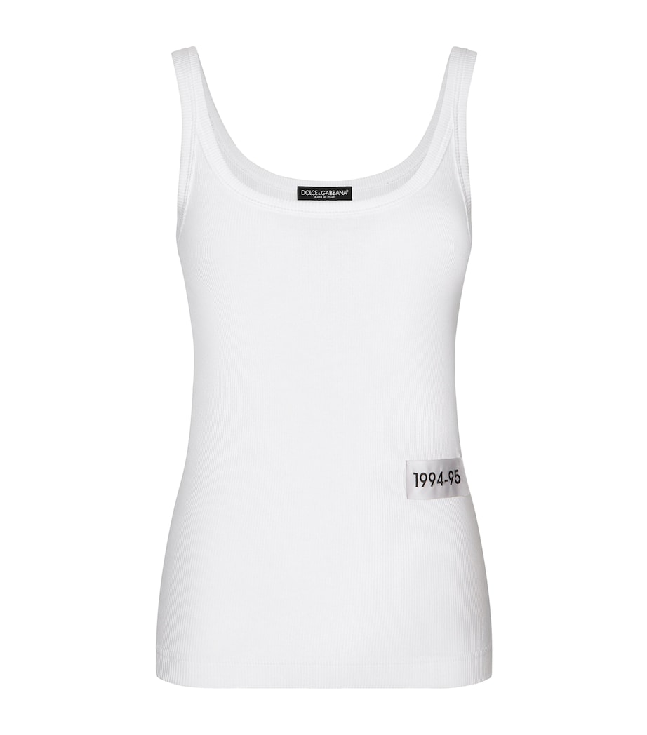 KIM DOLCE&GABBANA Tank Top W0800-OPTICAL WHITE Image 1