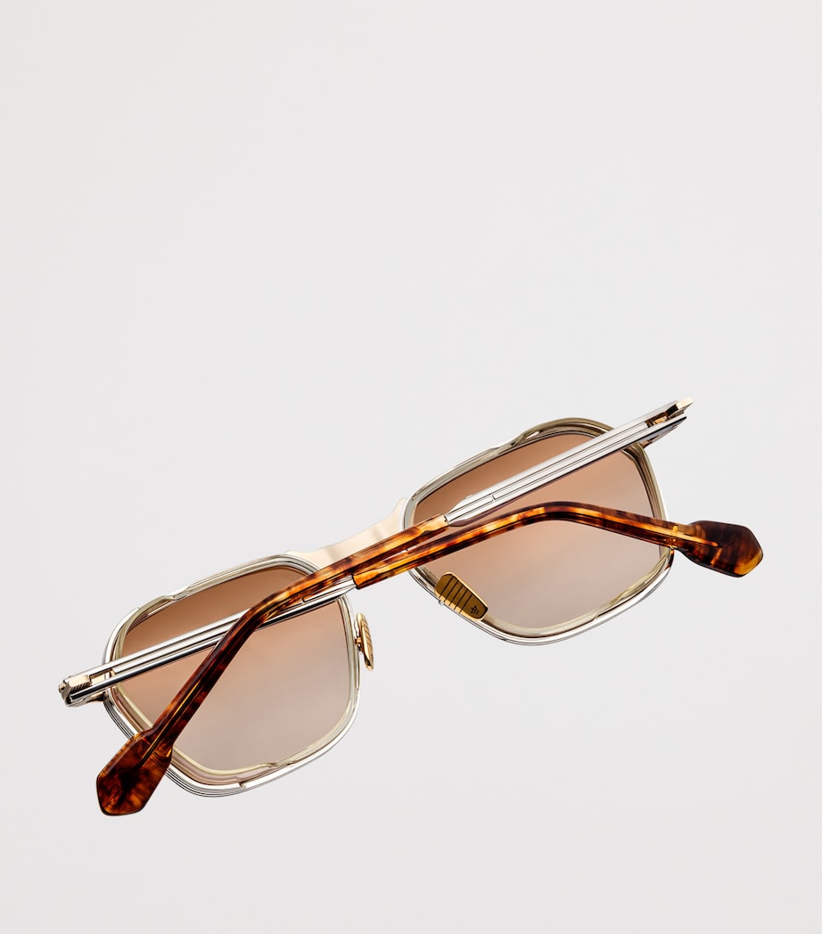 Jacques Marie Mage Titanium Beckett Sunglasses Black+black Horn Image 4